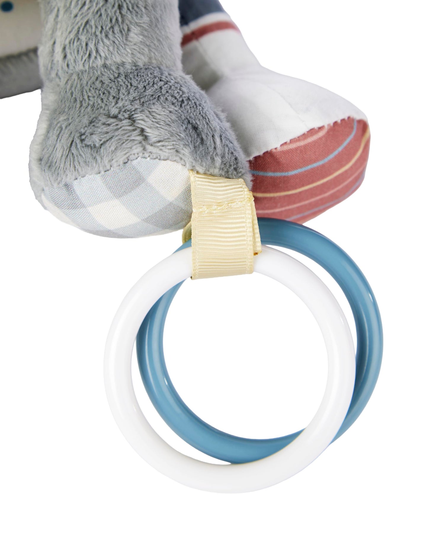 Skip Hop Bandana Buddies Soft Textured Baby Activity and Teething Toy for Multi-Sensory Play with Rattles, Crinkle Sounds, Squeaker and Mirror, Attaches to Stroller and Car Seat, Panda, Age 0+