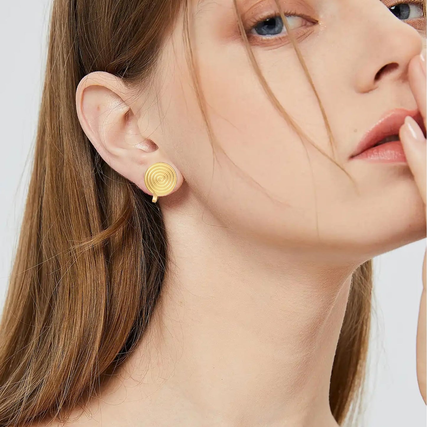 8 Pairs Pressure Earrings for Keloids,Keloid Earrings Pressure Clip,Spiral Compression Earring,Stainless Steel Clip On Earring,Non-Pierced Earring