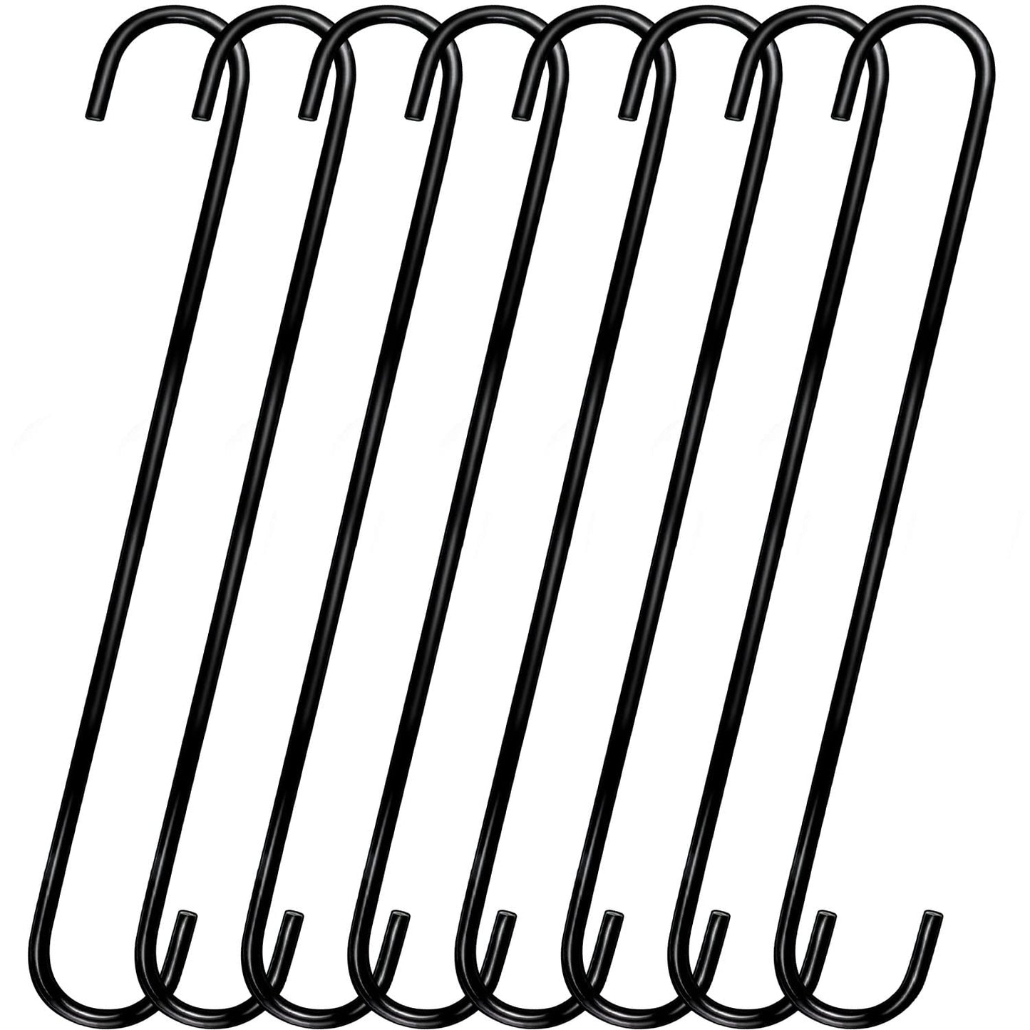 DINGEE 8 Pack 14 Inch Extra Large S Hooks -Heavy Duty Long S Hooks for Hanging Plant,S Hook for Tree Branch,Bird Feeder,Pots and Pans Closet Garden Pergola Indoor Outdoor X-Large