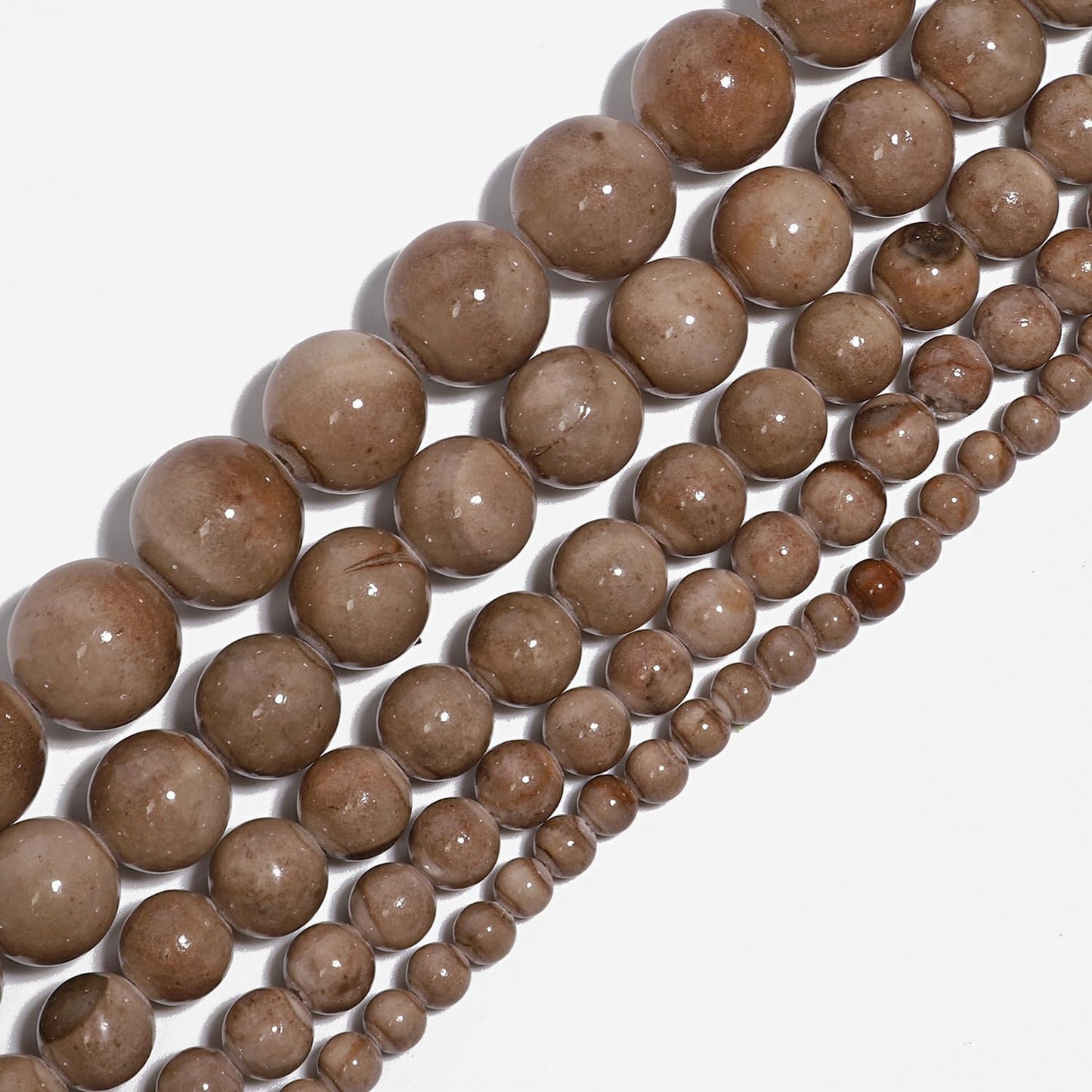 Yochus 60pcs 6mm Coffee Persian Jade Energy Healing Round Bulk Gemstone Beads for Jewelry Making Bracelet Necklace Earring DIY