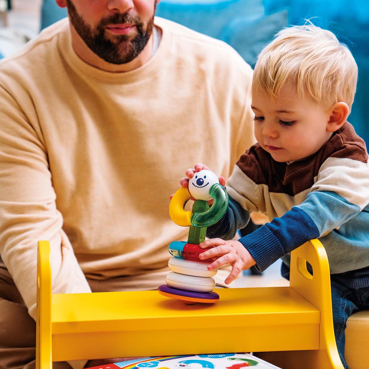 SmartMax My First Stacking Rings Magnetic Building Toy for Ages 1.5–5 – Creative STEM Stacking & Balancing Set