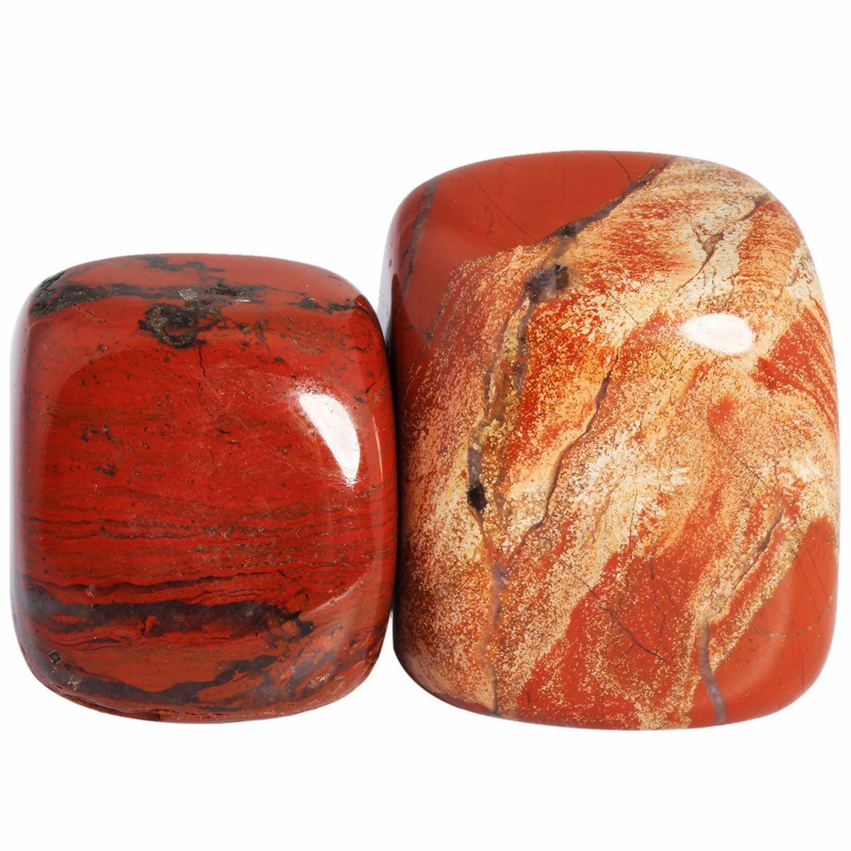 Rockcloud 1 lb Tumbled Polished Stones Gemstone Supplies for Wicca,Reiki,Healing Crystal,Red Jasper