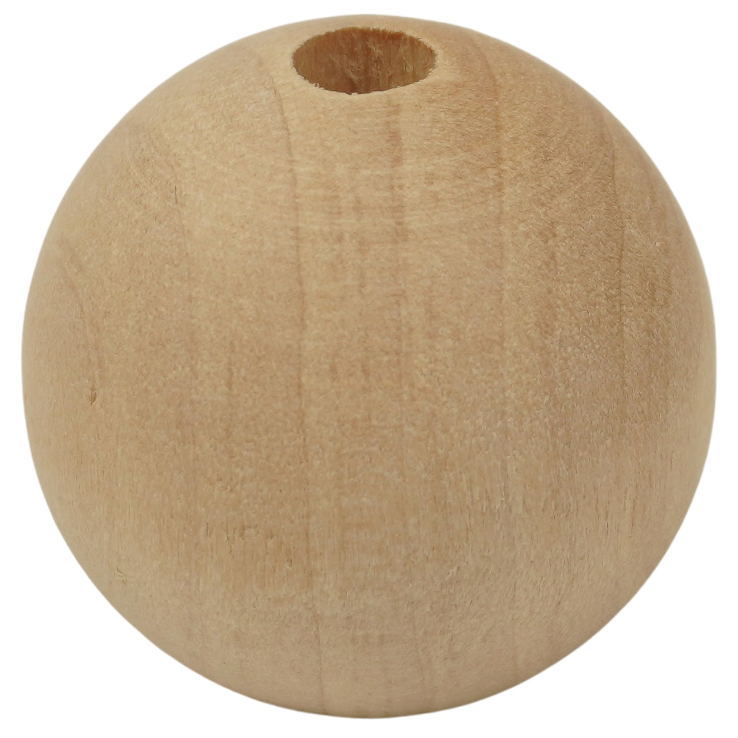 1 Inch (25mm) Unfinished Natural Wood Balls with Hole, Multiple Quantity, Wooden Beads for Art, Crafting and DIY Craft Projects - Rustic Decor, Braclets - 20 Pack