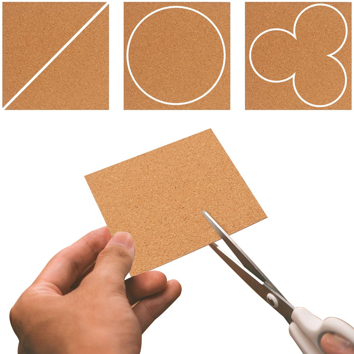 50 Pack Self Adhesive Cork Squares, 6 x 6 Inches Cork Backing for Coasters, Cork Squares for DIY Crafts and Coasters, Natural Soft Wood with Strong Adhesion Backing, 2 mm Thick,by GNIEMCKIN.