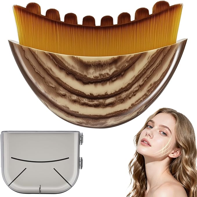 Lymphatic Contour Face Brush,Dry Lymphatic Drainage Massager,Soft Dry Brushing Beauty Tool for Jawline, Chin & Facial Sculpting Designed to Fit The Skin Precisely and Relieve Fatigue (1PC)