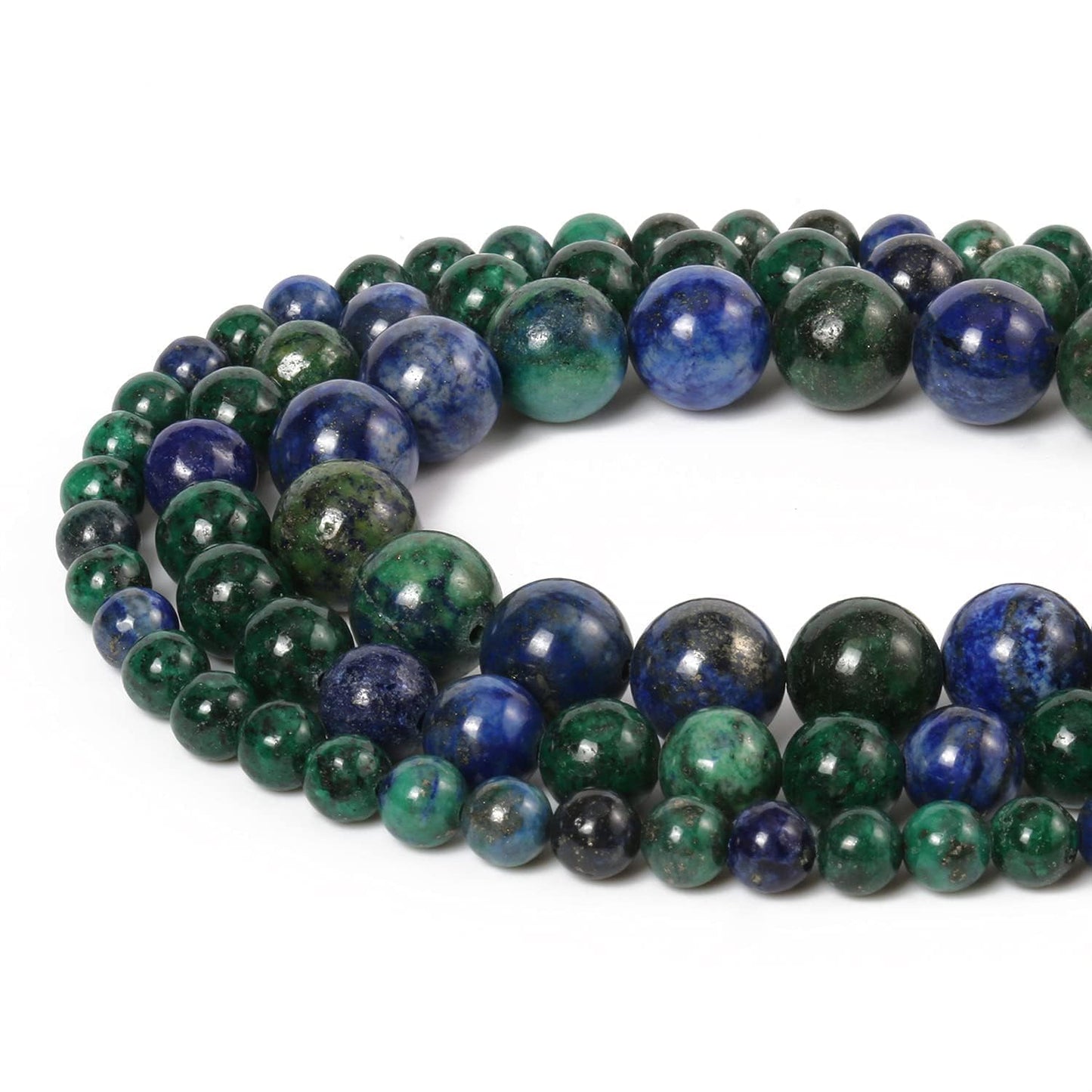 About 60pcs 6mm Natural Stone Beads Phoenix Lapis Lazuli Beads Crystal Gemstone for Jewelry Making, DIY Bracelet Necklace