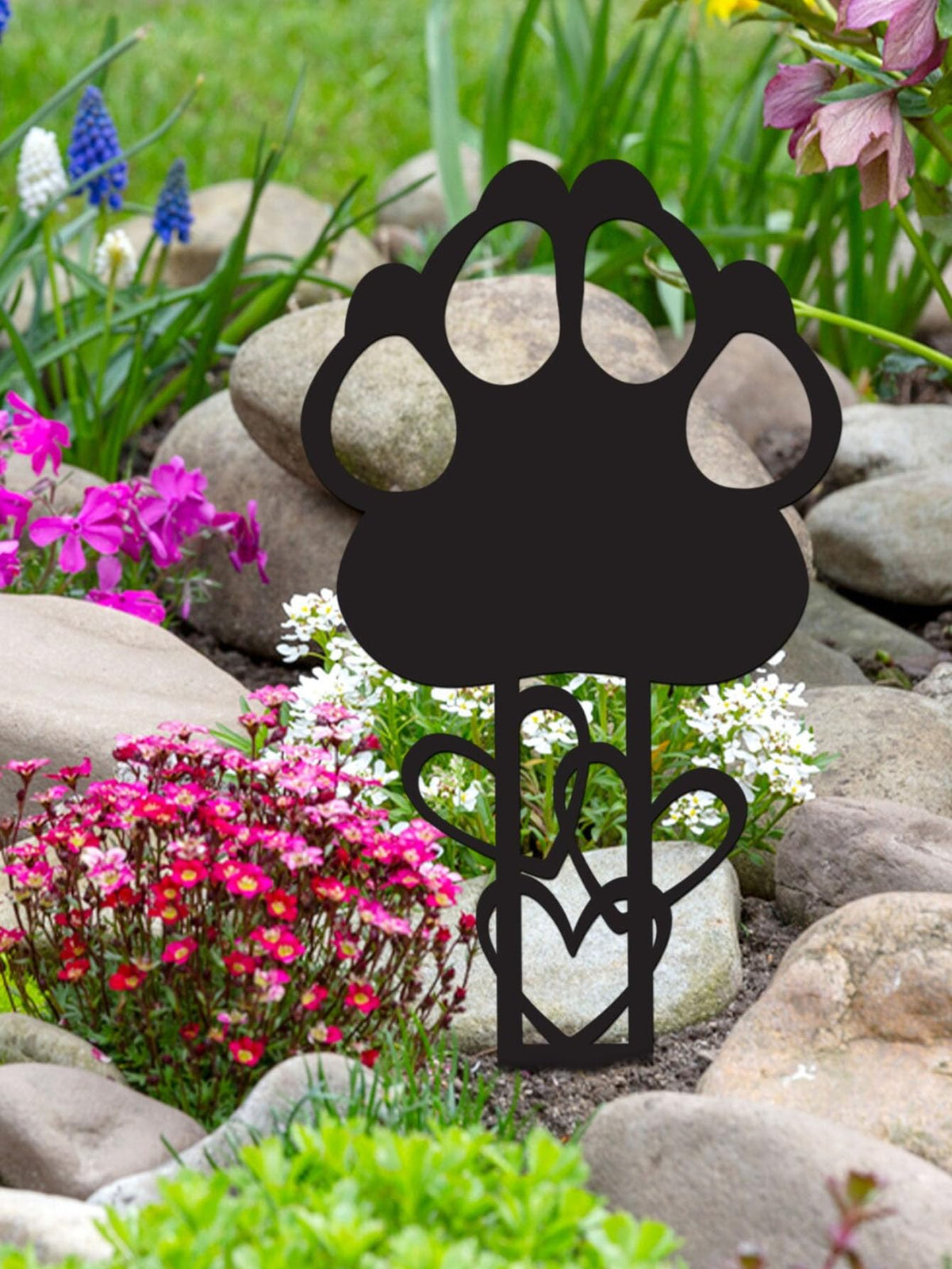ruelen 4 Piece Kokopelli Metal Garden Stakes-Southwestern Yard Art 9.8"x6"