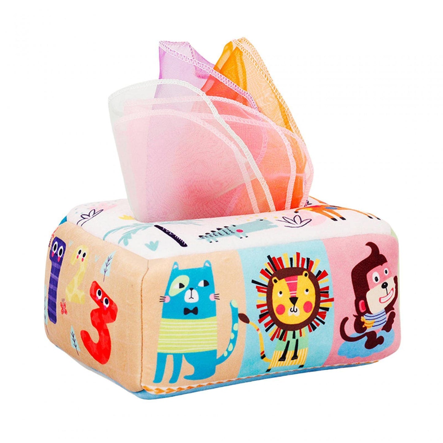 Sensory Toys for 6-12 Months, Tissue Box for, Toys for 6-12 Months, Sensory Scarves, Preschool Learning Toys, Style A