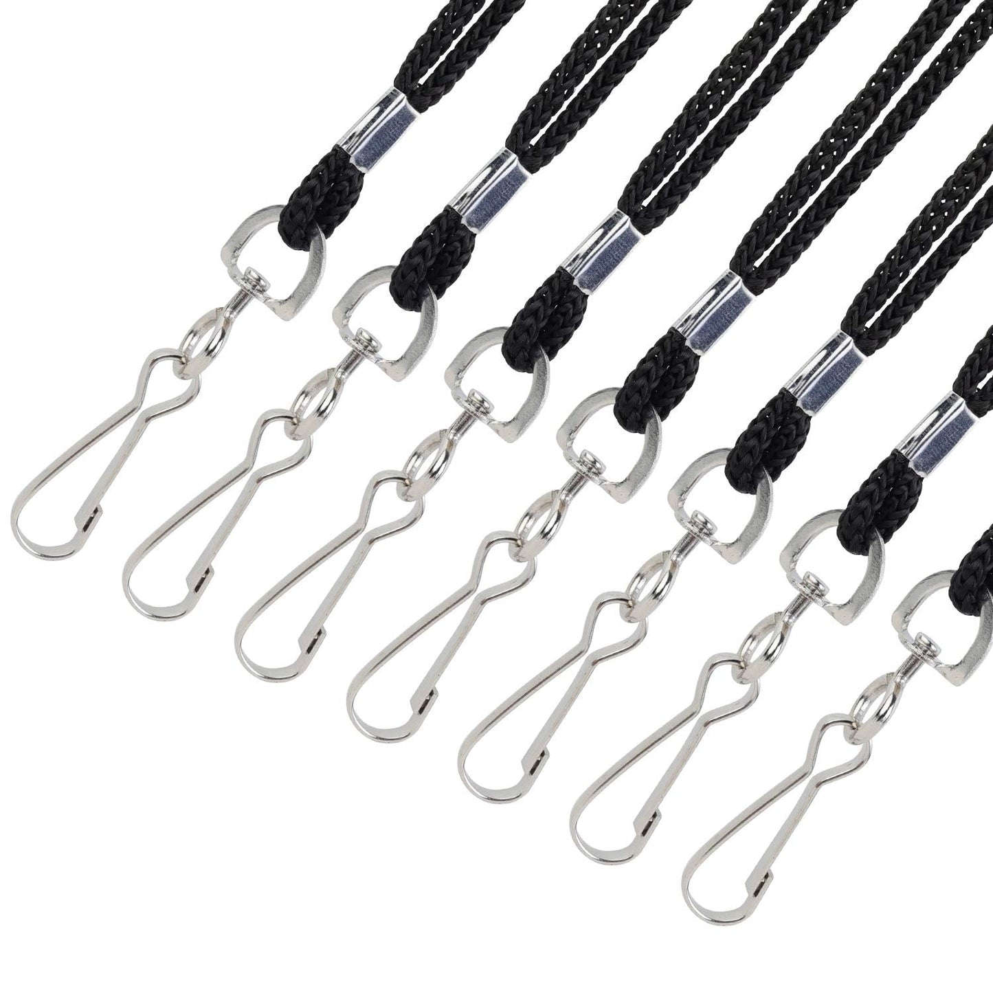 COTODO ID Black Lanyards Safety Badge Lanyard 36" with Swivel Hook 100 Pack