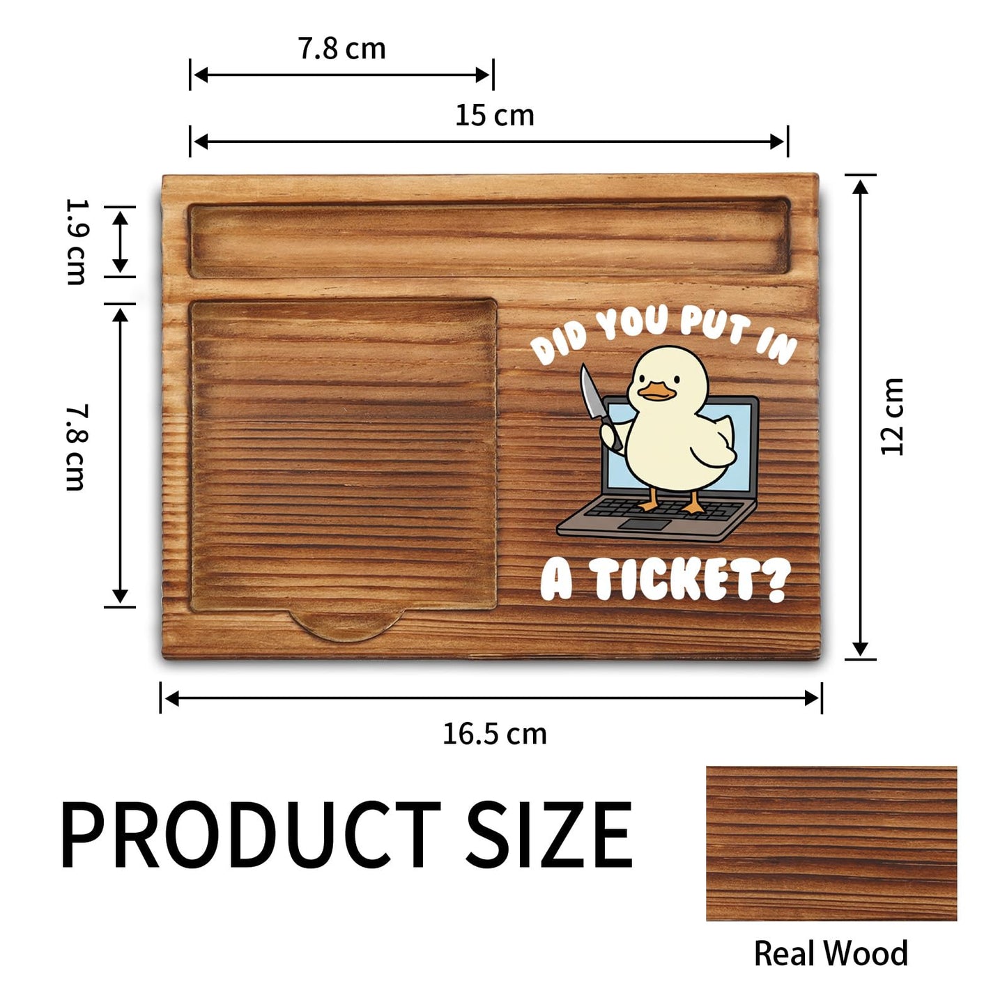 Funny Did You Put in a Ticket Goose Sticky Note Holder, Sarcastic Work Burnout Humor Gifts for Women Men Project Manager Technology Developers IT Technician Coworker Friend ZSS108