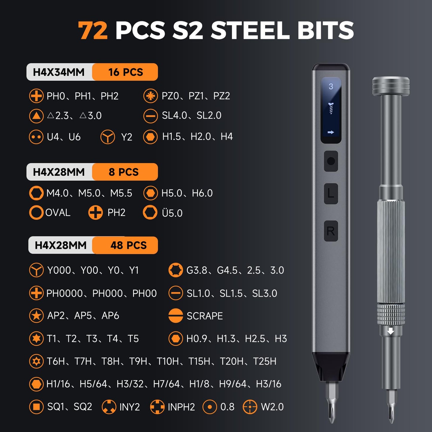 UF-TOOLS Mini Electric Screwdriver, 83 in 1 Cordless Rechargeable Small Power Screwdriver Set with 72 Bits, Led Light and Magnetic Mat, Professional Repair Tool for Phone Watch Camera Laptop PC