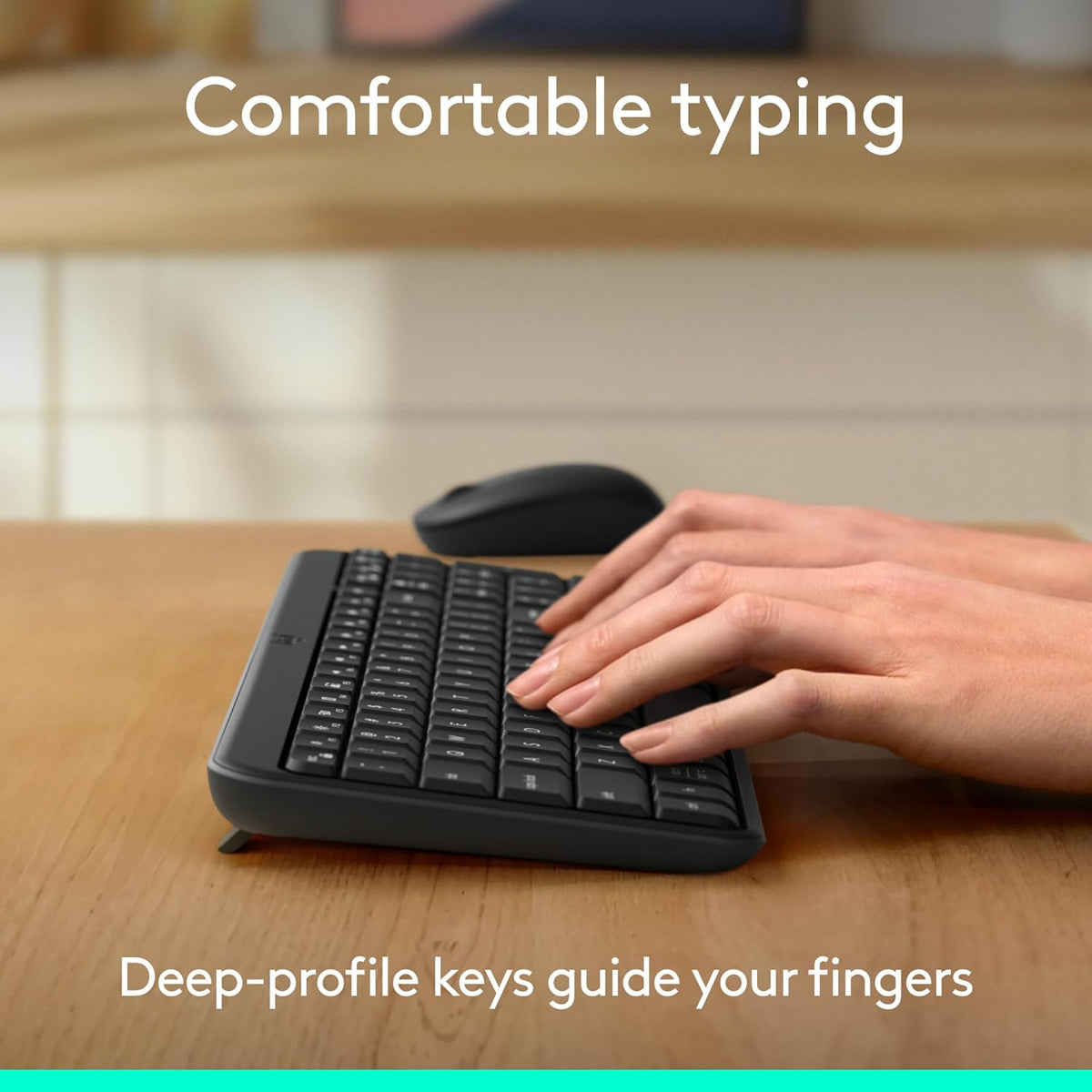 Logitech MK250 Bluetooth Wireless Mouse and Keyboard Combo: Fast & Easy Connectivity, Compact Wireless Keyboard, Ambidextrous Mouse, Durable Build - Windows/MacOS - Graphite