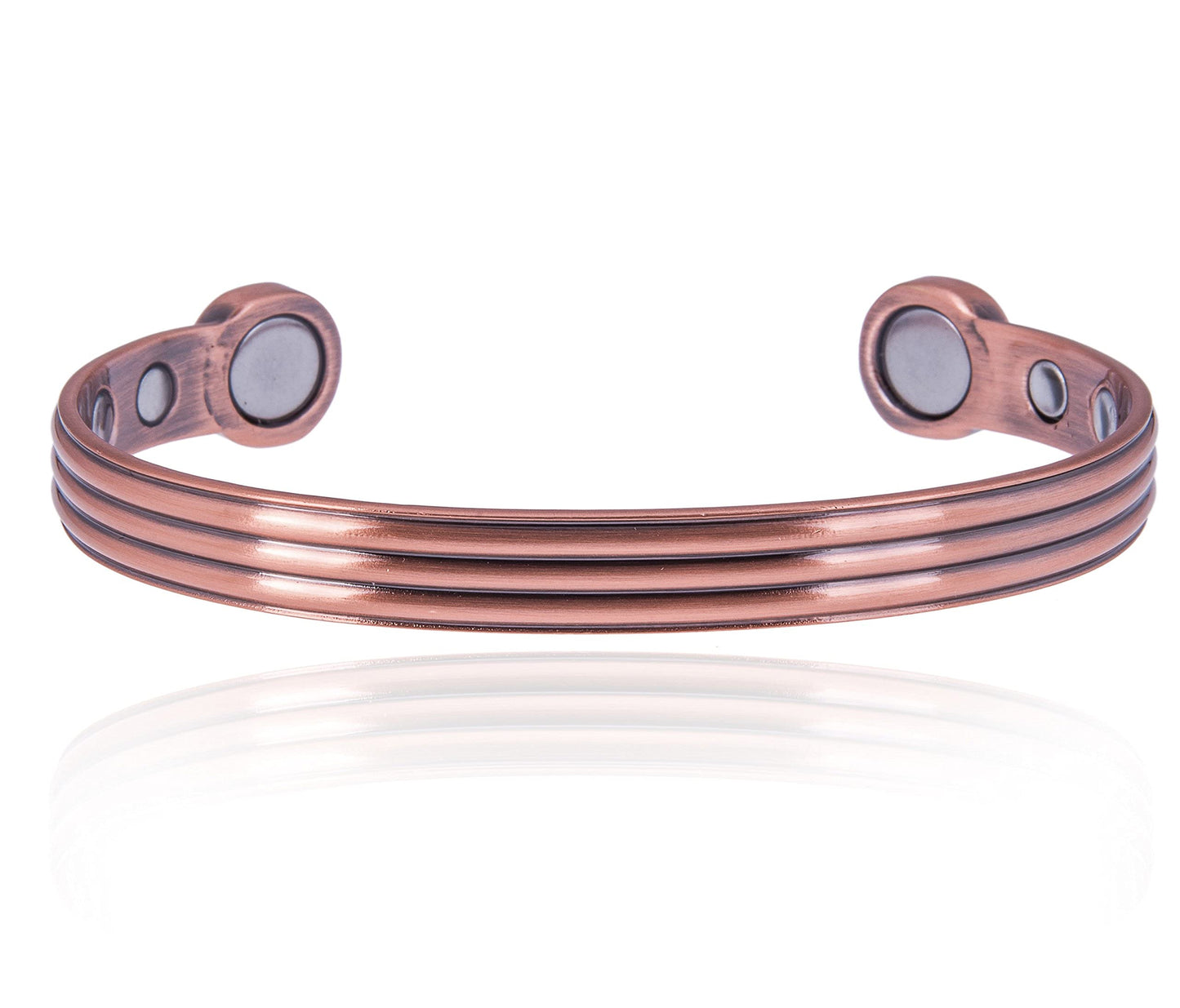 Earth Therapy Women's Greek Style Magnetic Copper Cuff Bracelet - Adjustable - Ultra Strength