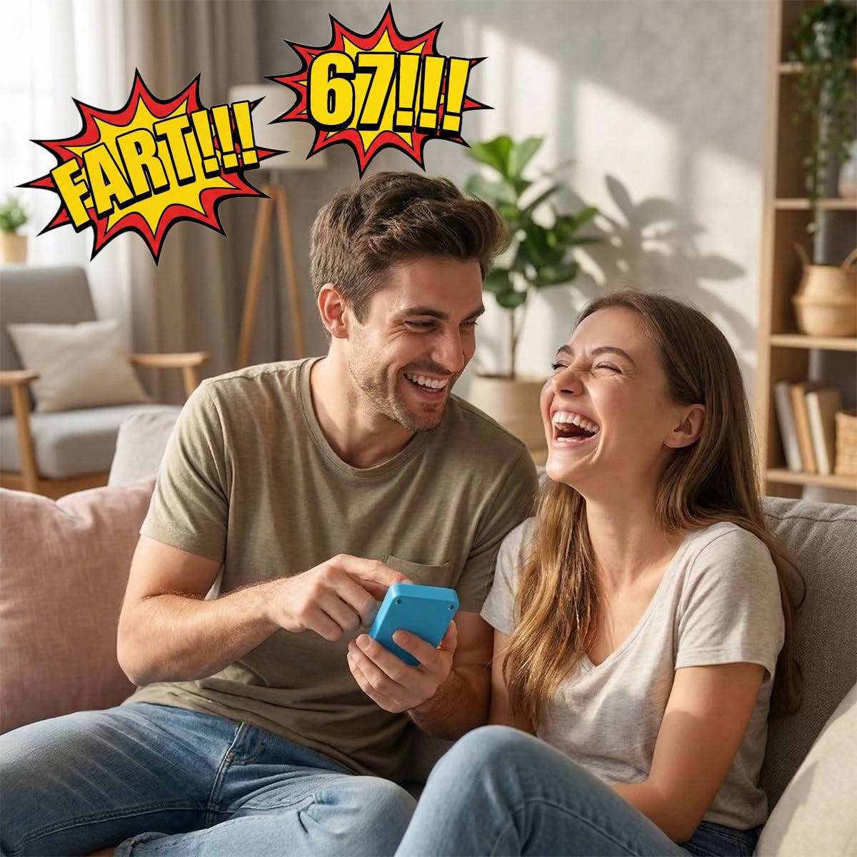 Sound Effects Machine 67 Meme Gifts Funny Gag Buzzers for Trivia Games Show Party Button Board Night Prank Cricket Fart Noise Maker