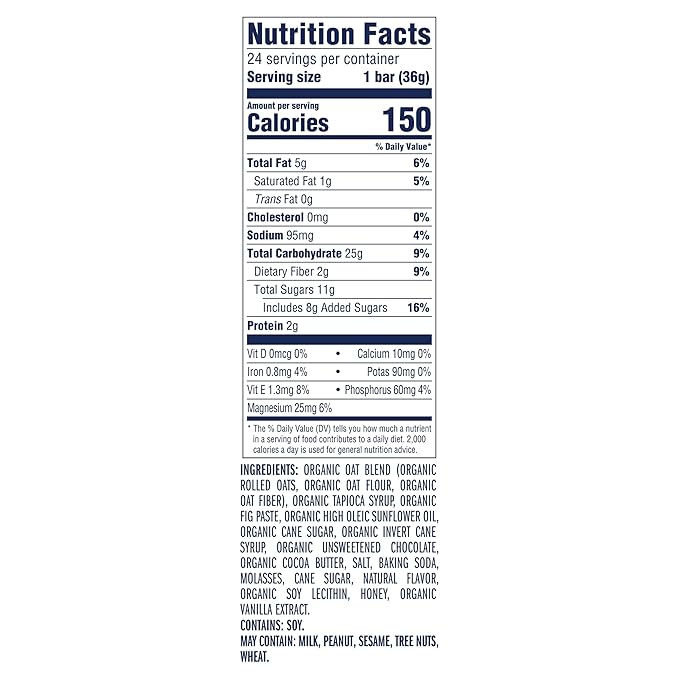 Zbar - Chocolate Chip - Soft-Baked Energy Snack Bars - Non-GMO - 12g Whole Grains - USDA Organic Granola Bars (24 Pack)