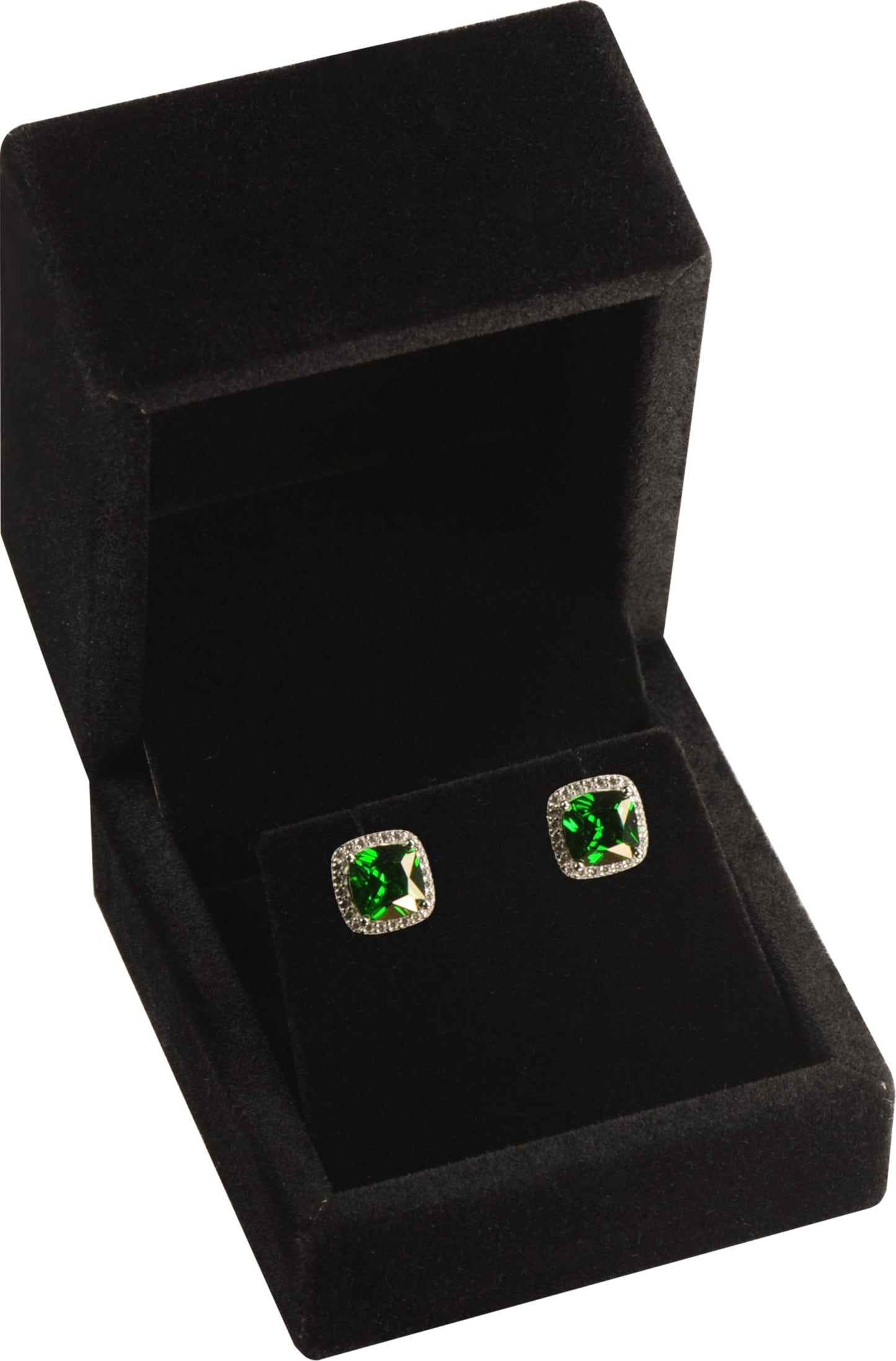 LAODA Black Color Luxury Velvet Stud Earring Box Multiple Use Necklace Pendant Earring Jewelry Gift Storage Holder Box(Jewelry not Included)