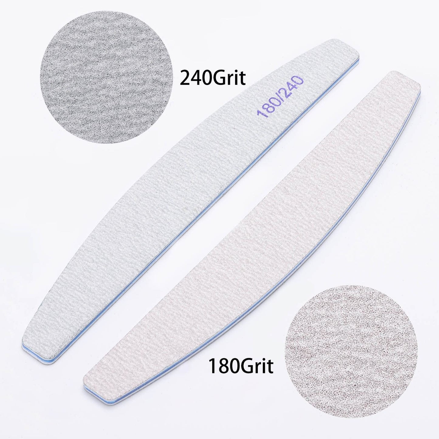 50 Pieces 180/240 Grit Nail Files for Natural Nails, Fingernail Files Double Sided Emery Boards for Nails