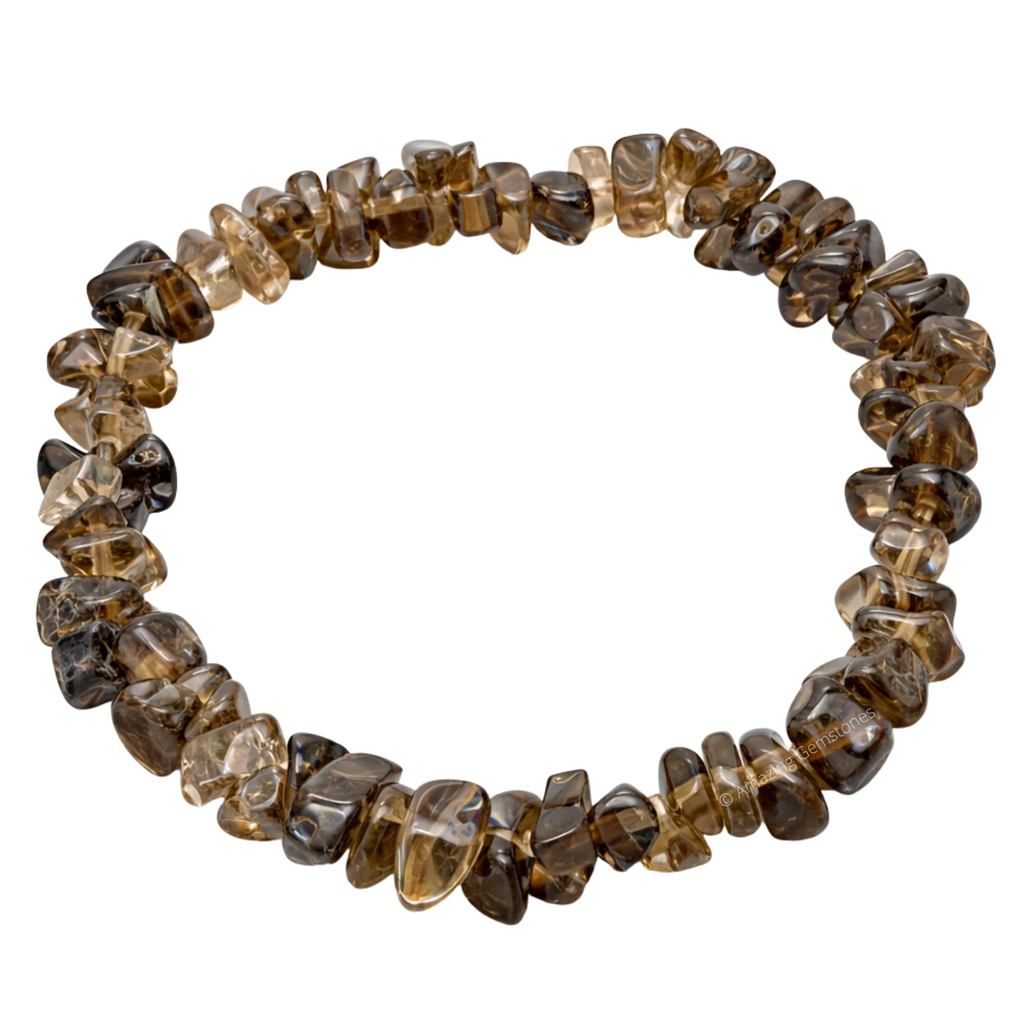 Amazing Gemstone Chips Bracelet (Smoky Quartz)