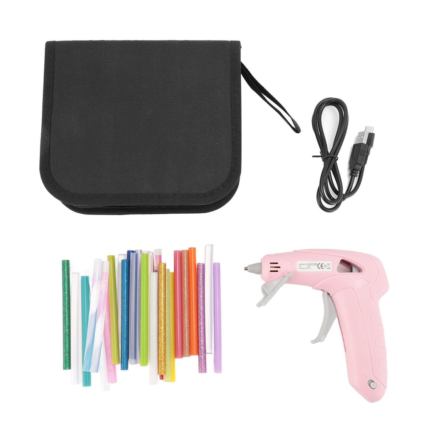 Cordless Hot Glue Gun Kit, Rechargeable, Fast Preheating, 2200 mAh, with 30 Glue Sticks, for Art, Crafts, Decorations