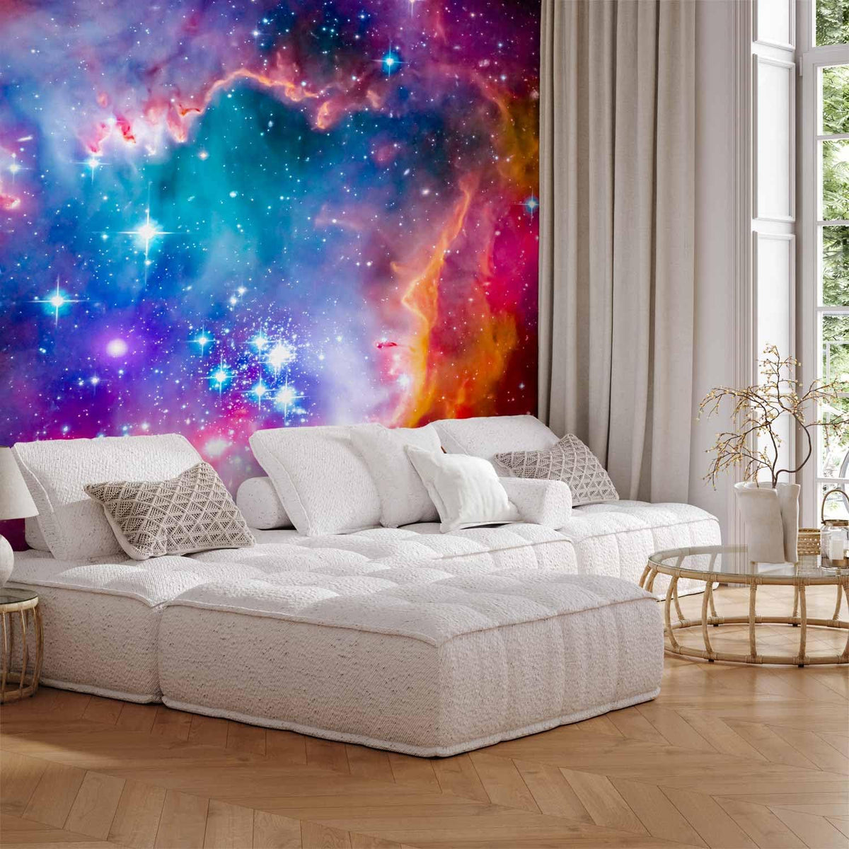 artgeist Wall Mural Abstract 197x138 in - XXL Non-Woven Wallpaper Fleece Wall Decor Photo Print Picture Image Design Abstract Cosmos Sky Star i-G-10010-a-a