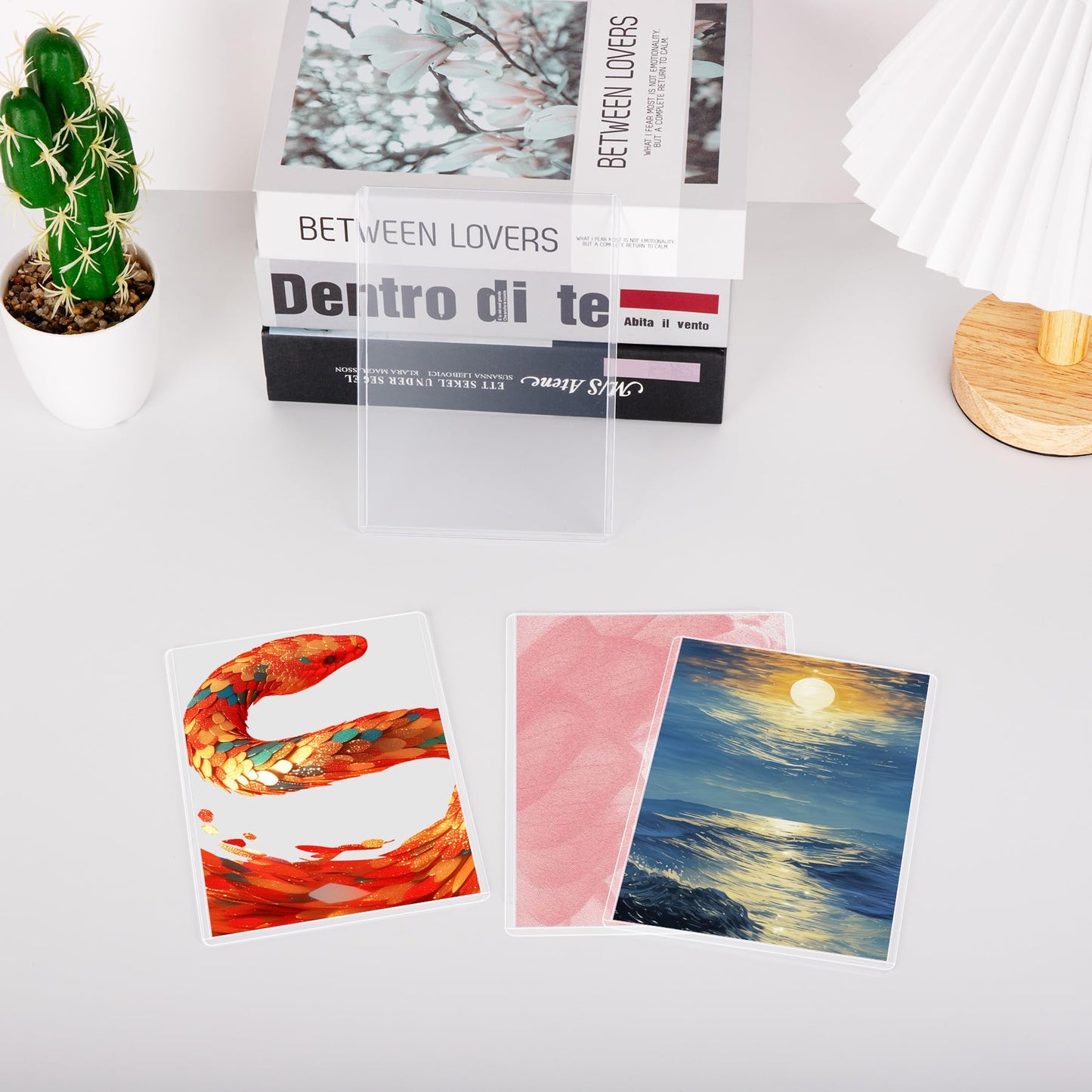 AKONEGE 25PCS 4" x 6" Rigid Print Protectors Waterproof Hard Plastic Sheet Protectors Top Loading Rigid Photo Sleeves Clear Plastic Sleeves for Postcard, Sports & Trading Cards