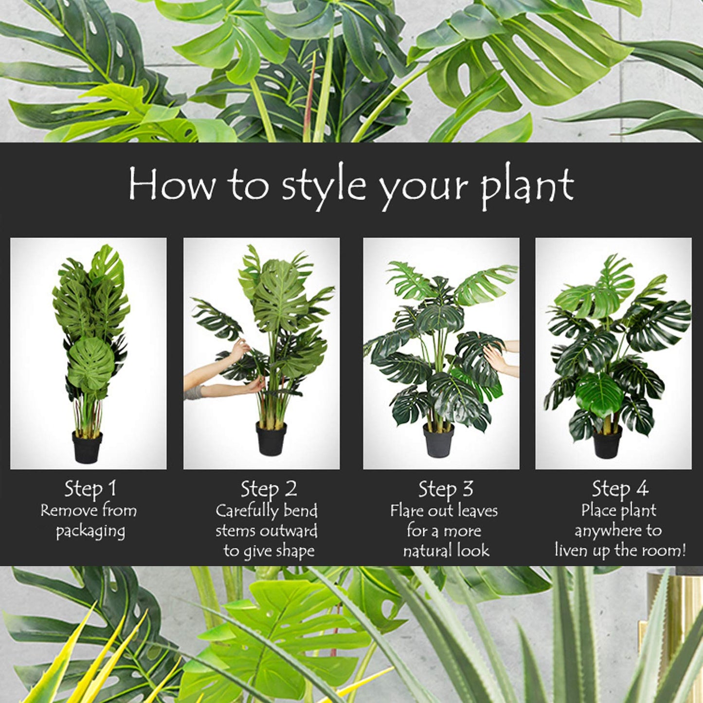 AMERIQUE Gorgeous 5' Paradise Bird Artificial Flower Silk Tree Plant, with Nursery Plastic Pot, Feel Real Technology, with UV Protection, Super Quality