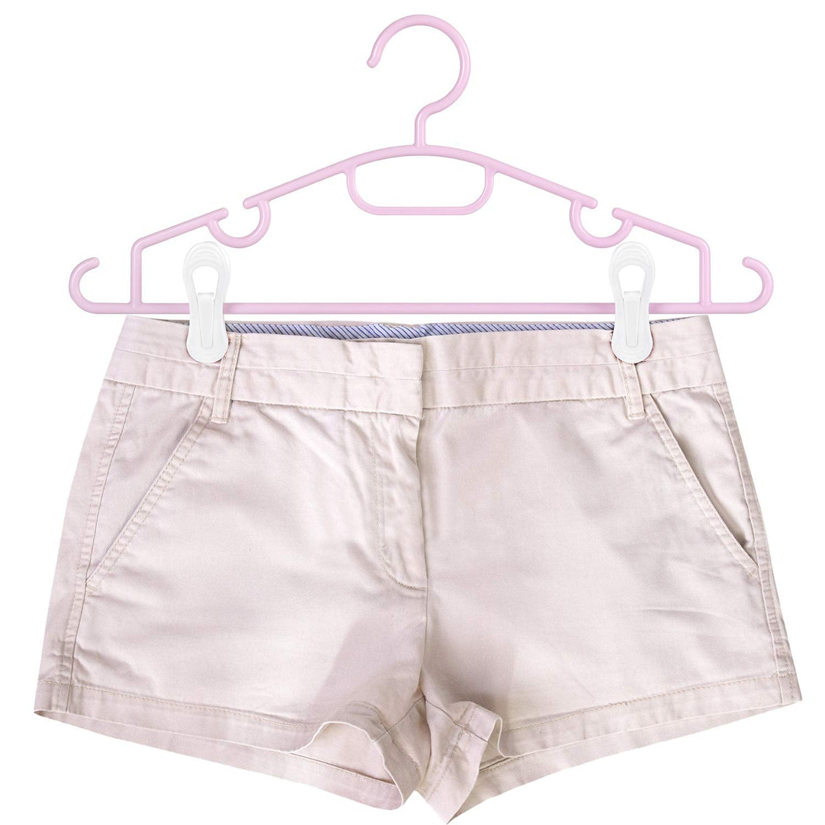 White Plastic Hanger Clips (24 Count)