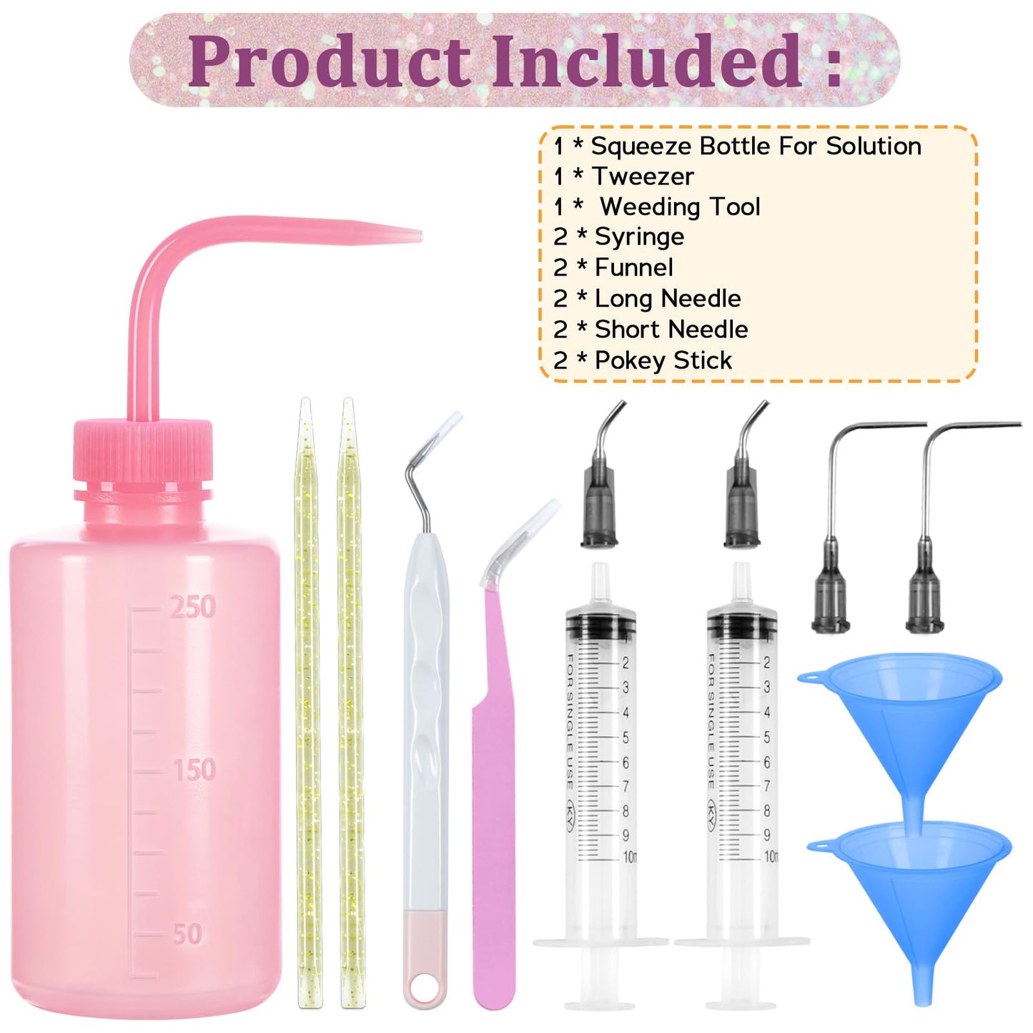 Maucircol 13 Pieces Snow Globe Tumbler DIY Kit Supplies for Snow Globe, Snowglobe Tumbler DIY Tool (Cups are NOT Included)