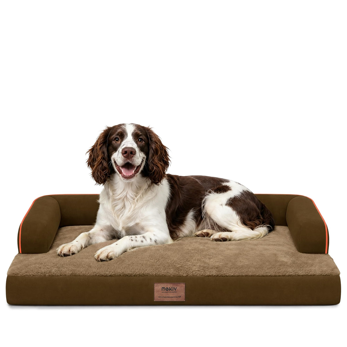 MEKIY Orthopedic Waterproof Dog Bed with Bolster for Extra Large Size Dogs