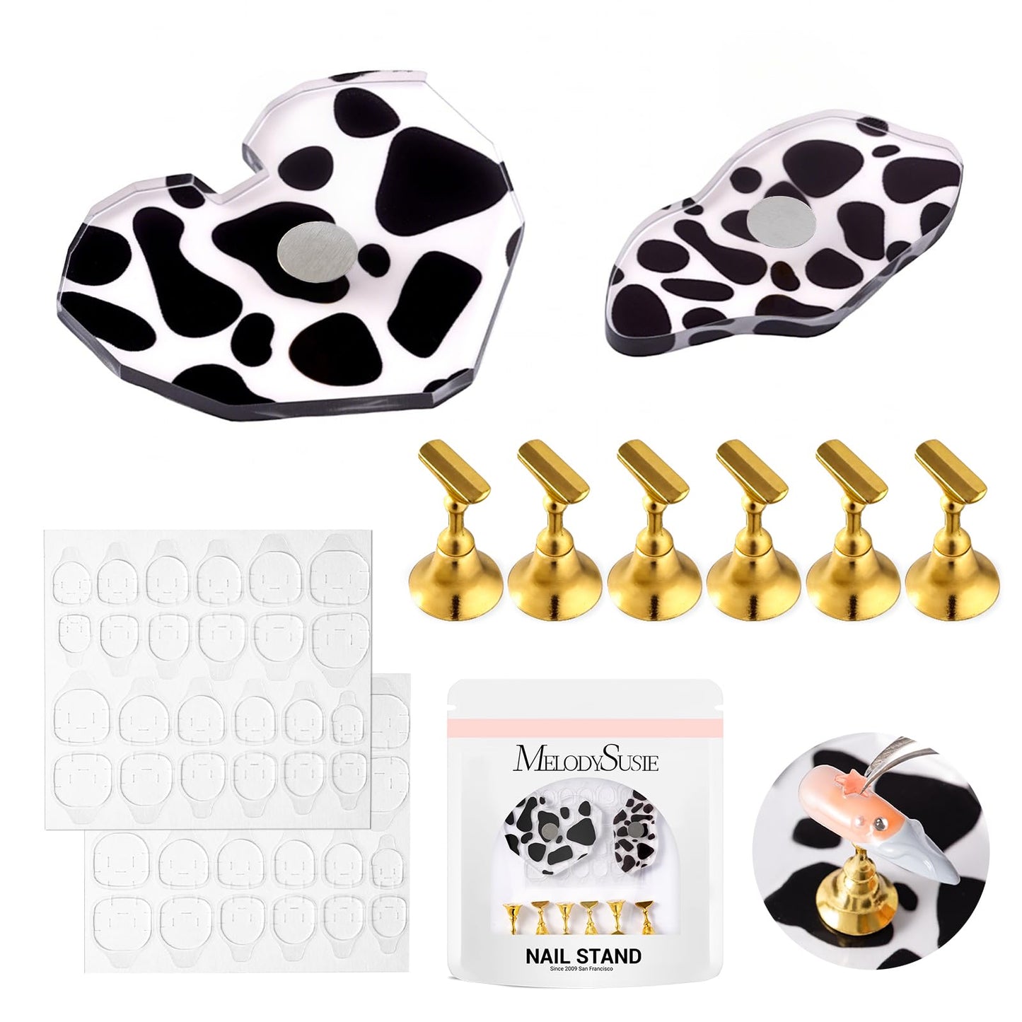 Melodysusie Handheld UV Light for Gel Nails with Nail Stand for Press Ons