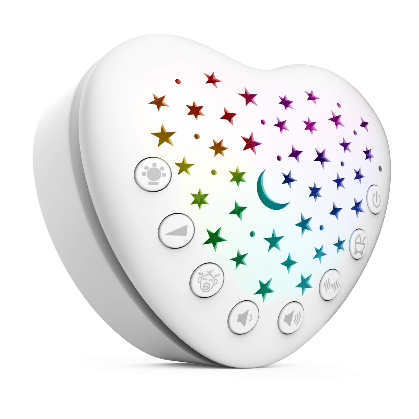 BEREST A13 White Noise Machine & Baby Sleep Soother with 15 Soothing Sounds & Projector Night Light Music Box, Cry Sensor, Rechargeable, Portable for Newborns, Toddlers, Attaches to Crib