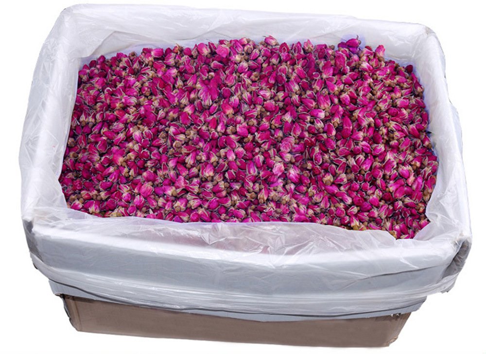 TooGet Fragrant Natural Red Rose Buds Rose Petals Organic Dried Flowers Wholesale, Culinary Food Grade - 8 OZ