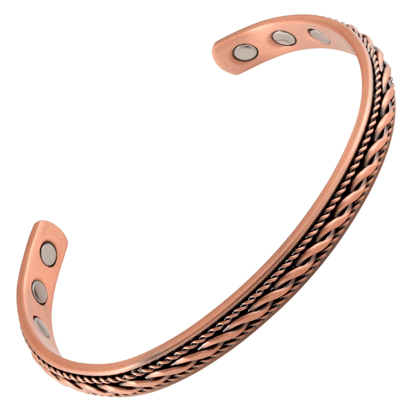 MAGNETJEWELRYSTORE Copper Magnetic Bracelet, For Men and Women, High Power Magnets, Adjustable Bangle Waves