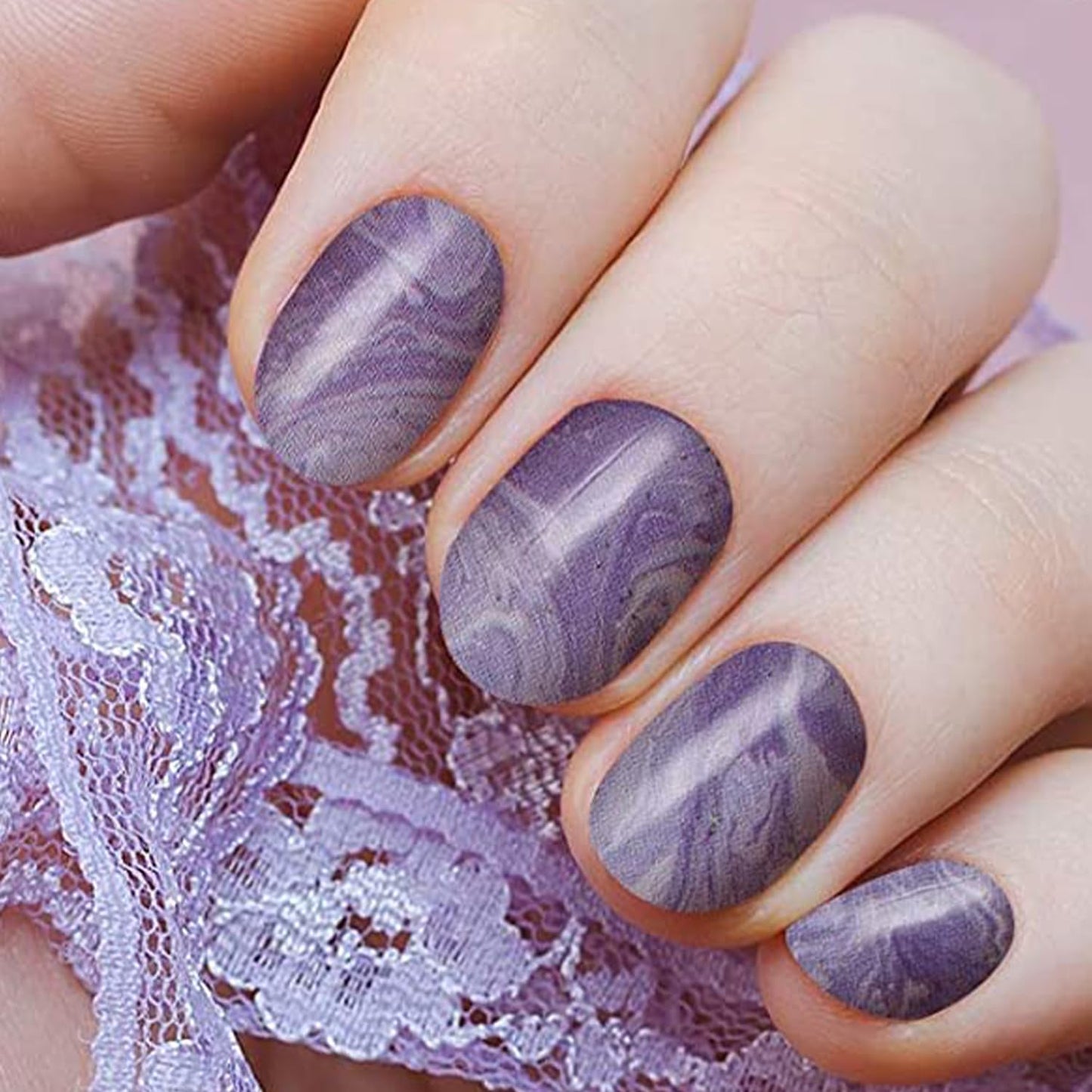 DANNEASY 24 Sheets Full Nail Wraps for Women - Marble Print, Nail Polish Strips Self Adhesive Gel Nail Stickers Acrylic Manicure Strips Nails Art Accessories with 1pc File, Cuticle Stick