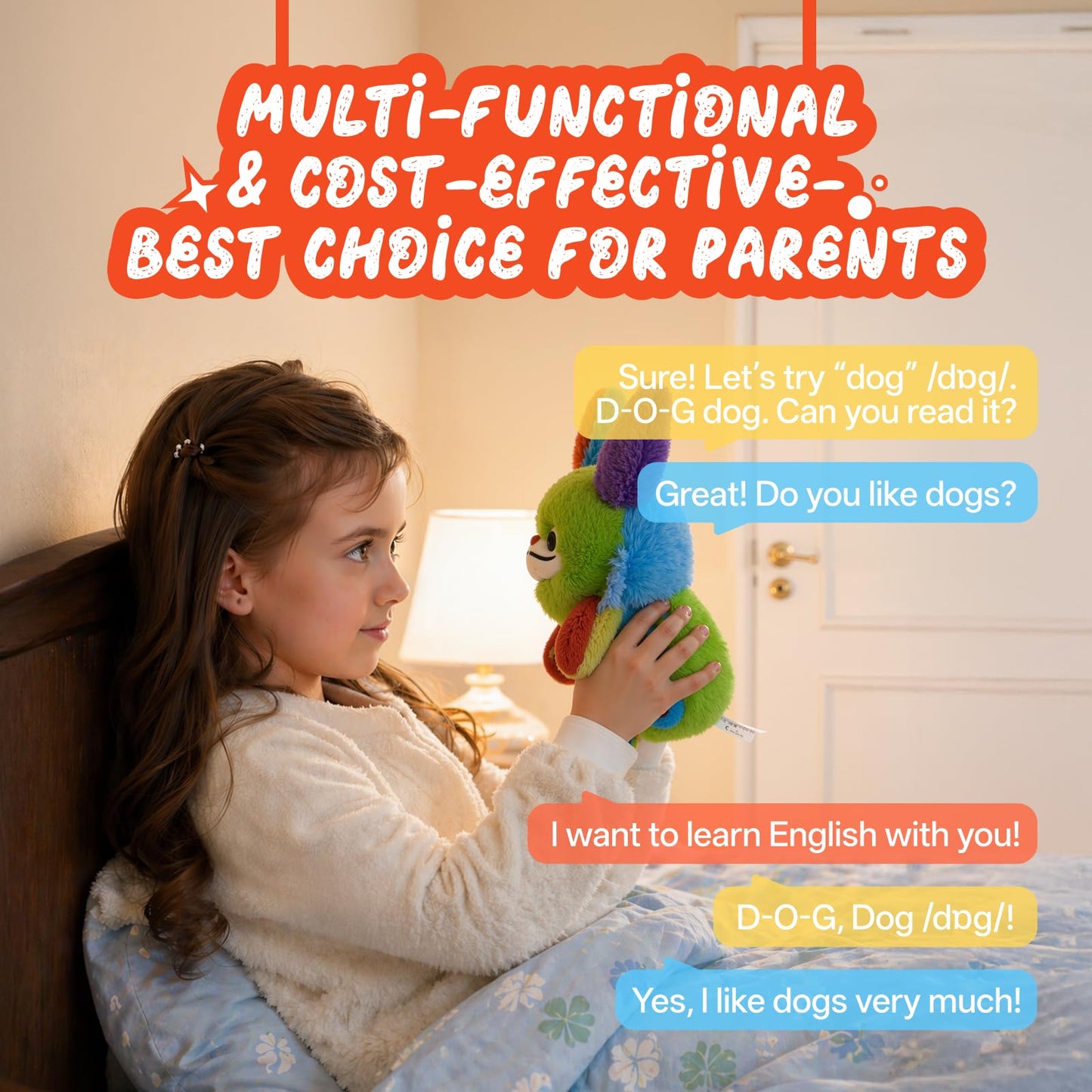 AI Learning Toys for Toddlers with Smart Interactive, Educational Toys for Preschool Learning Activities, Emotional AI Companion, Phonics Practice, Knowledge Q&A, Storyteller ect, Multiple Languages