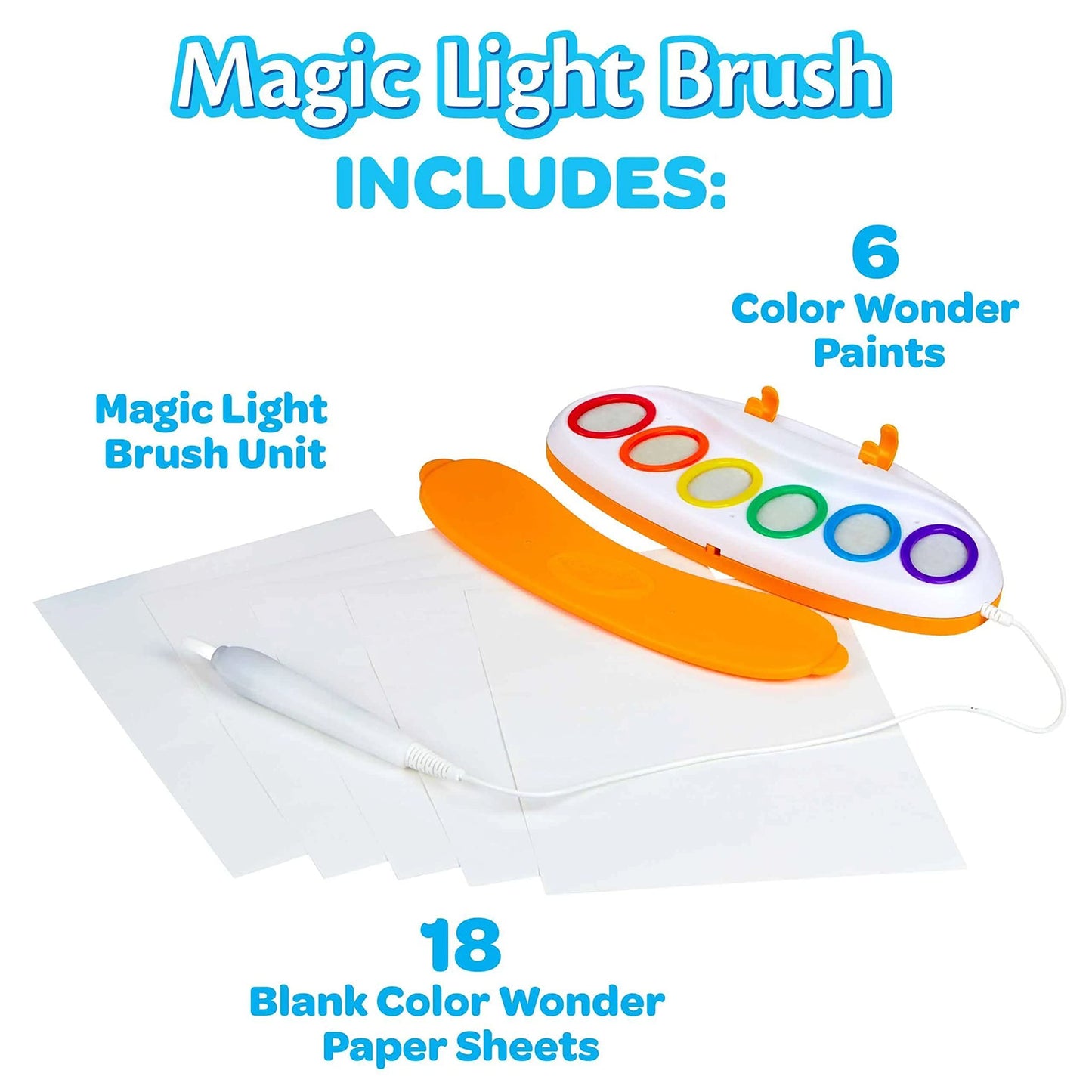Crayola Color Wonder Magic Light Brush, Mess Free Painting Station for Kids, Easter Basket Essential & Stuffer, Easter Gift for Kids, Toddler Activity Toy, Ages 3+