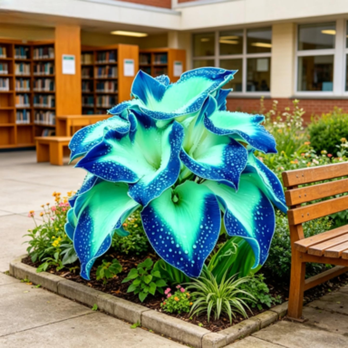 JWDSKT Compact Elephant Ear for Garden Display-Dramatic Foliage, Suitable for Shade Gardens, Low Maintenance(Blue) (6)