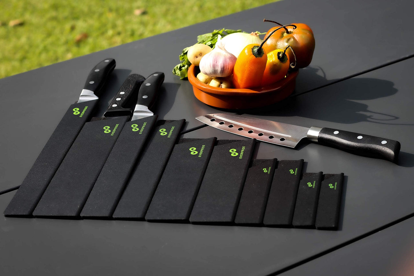 EVERPRIDE Chef Knife Sheath Set (10-Piece Set) Universal Blade Edge Cover Guards for Chef’s and Kitchen Knives – Durable, BPA-Free, Felt Lined, Sturdy ABS Plastic – Knives Not Included