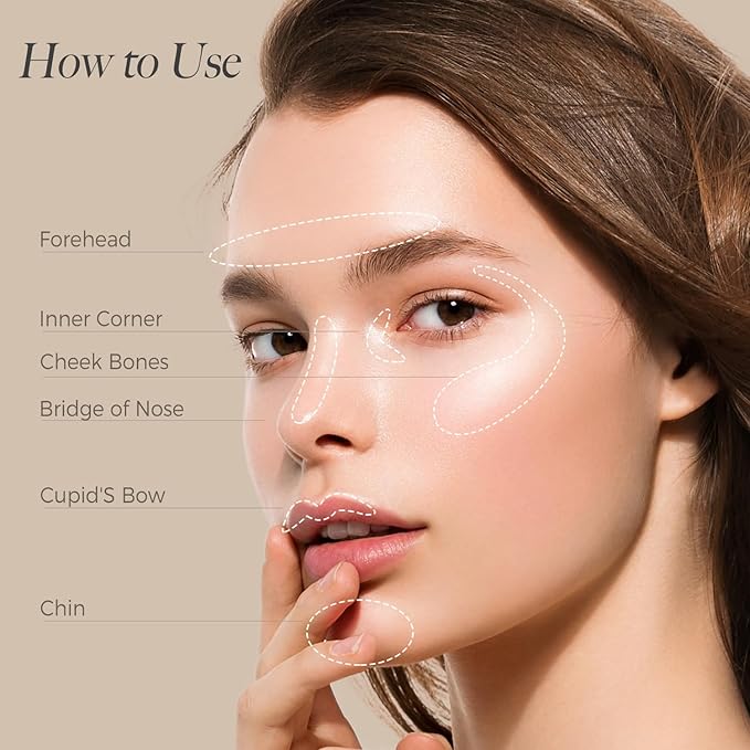 Dewy Highlighter Makeup, Highlighter Makeup Stick for Face and Body, Radiant & Shimmer Glow, Buildable Color for All Day | Vegan & Cruelty-Free | Rose Bronze Gold 15g/0.53fl.Oz