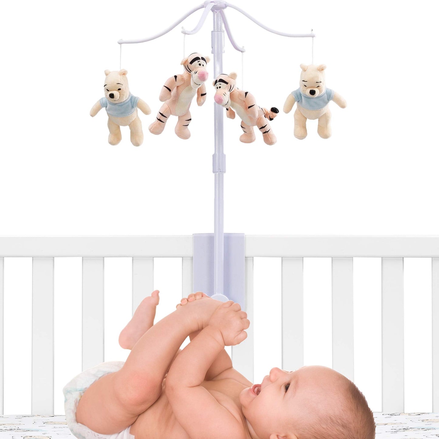 Lambs & Ivy Disney Baby Winnie the Pooh Hugs Musical Baby Crib Mobile Soother