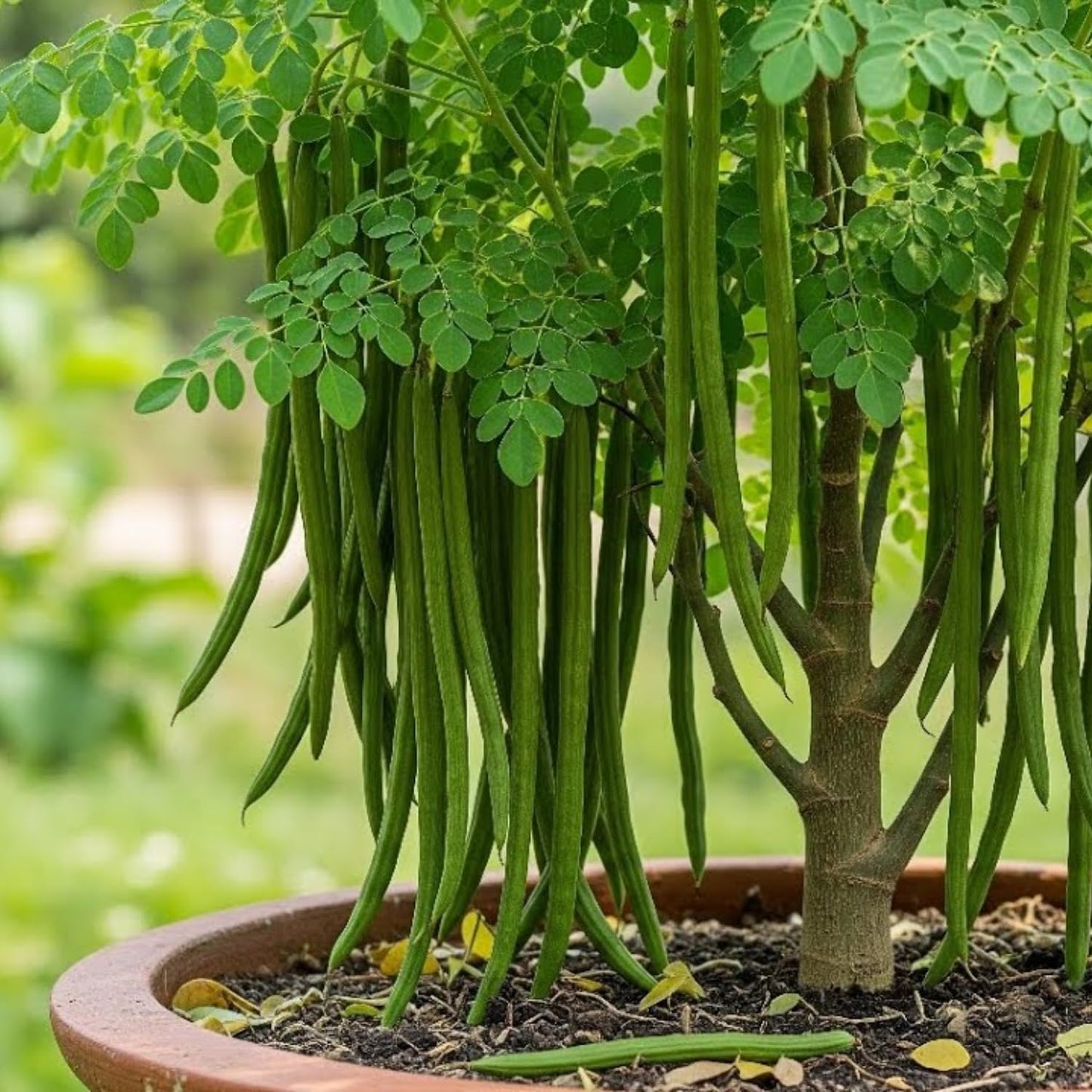 Moringa Plant Live in 4 Inch Pot, Hardy Perennial Moringa Oleifera Drumstick Tree Herb Plant