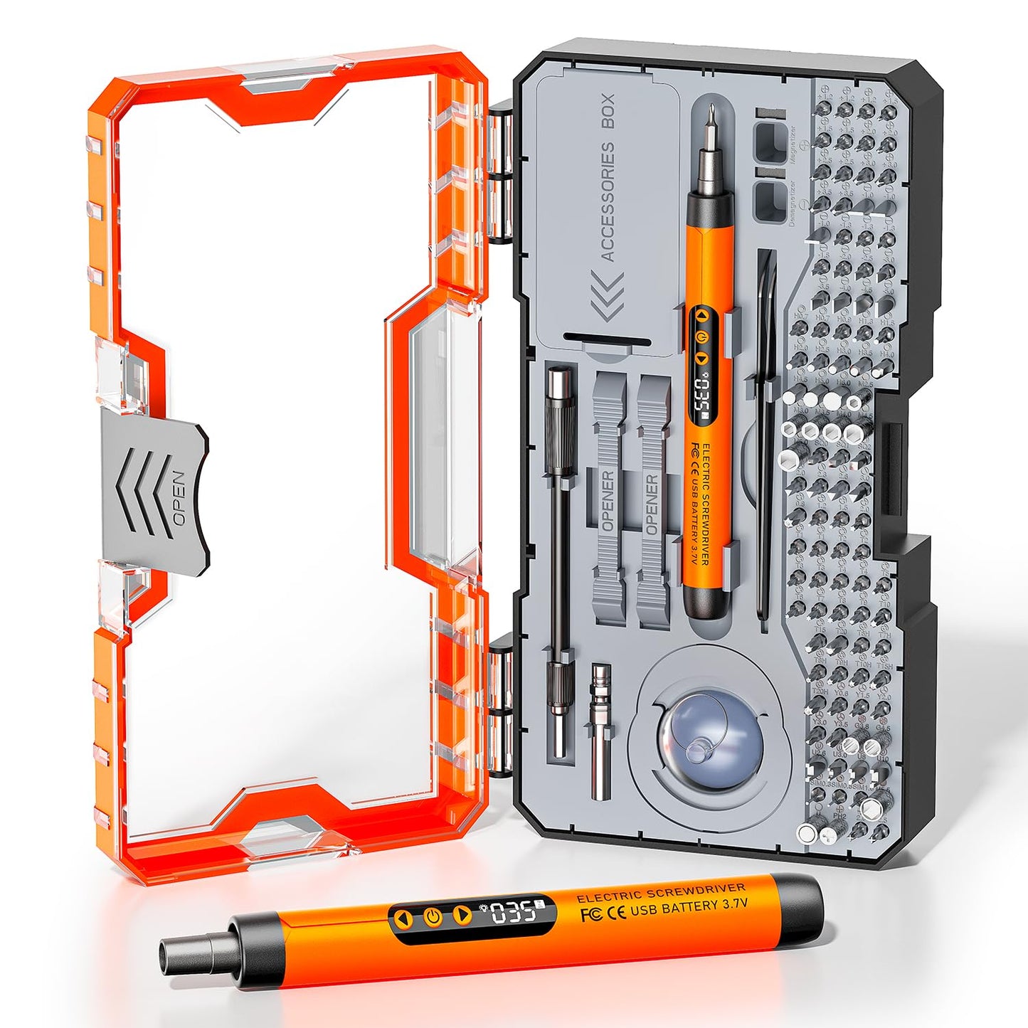 ANVANNA 120-IN-1 Mini Electric Screwdriver Set is a comprehensive electric precision tool kit designed for electronics repair and assembly tasks