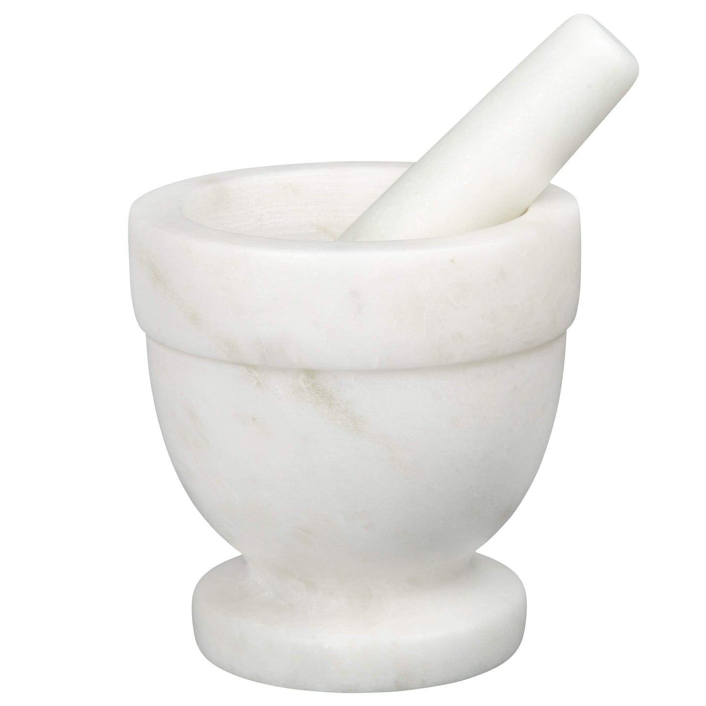 Creative Home Handcrafted 4 inch Mortar and Pestle Solid Marble Grinder for Spices and Herbs Artisan Carved from Yushan Marble Elegant and Durable for Everyday Cooking, 4 Diam. x 4 H Inch