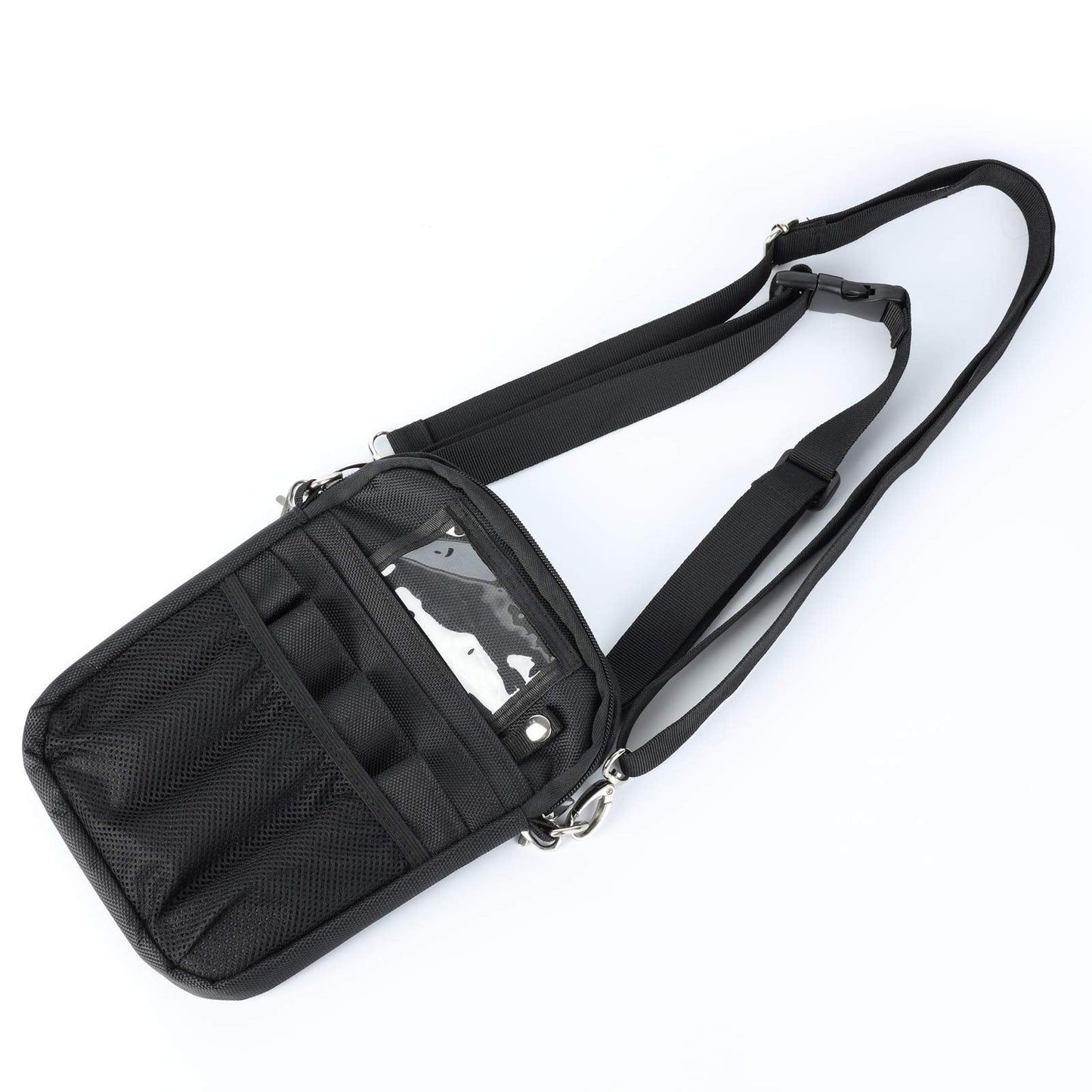 Nurse Organizer Belt 2 Sided -12 Pocket Waist bag Pouch Case for Medical Scissors Care Kit Tool (Black)