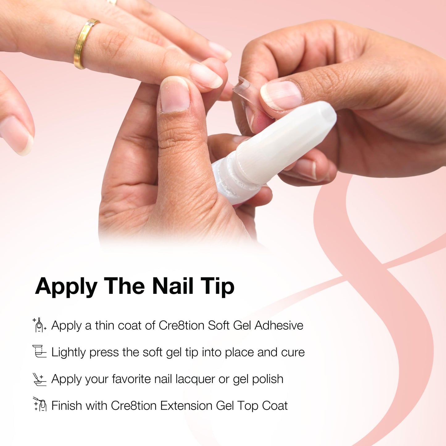 Cre8tion Soft Gel Nail Tips, Long Square Shape, 602 Tips in 14 Sizes (00-9) for Professional Nail Extensions