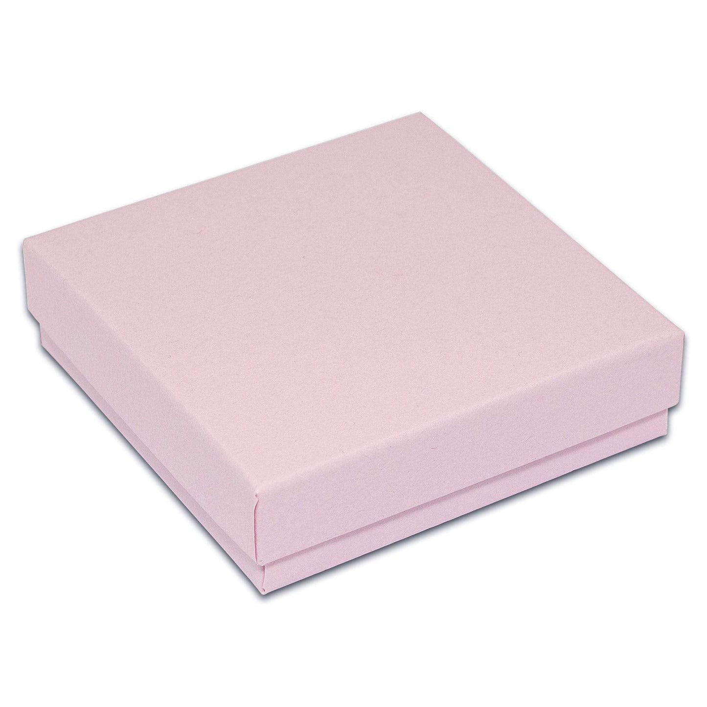 TheDisplayGuys - 25-Pack #33 Cotton Filled Cardboard Paper Jewelry Boxes Gift Case - Pastel Pink (3.5" x 3.5" x 1.0") - for Shipping or Storage
