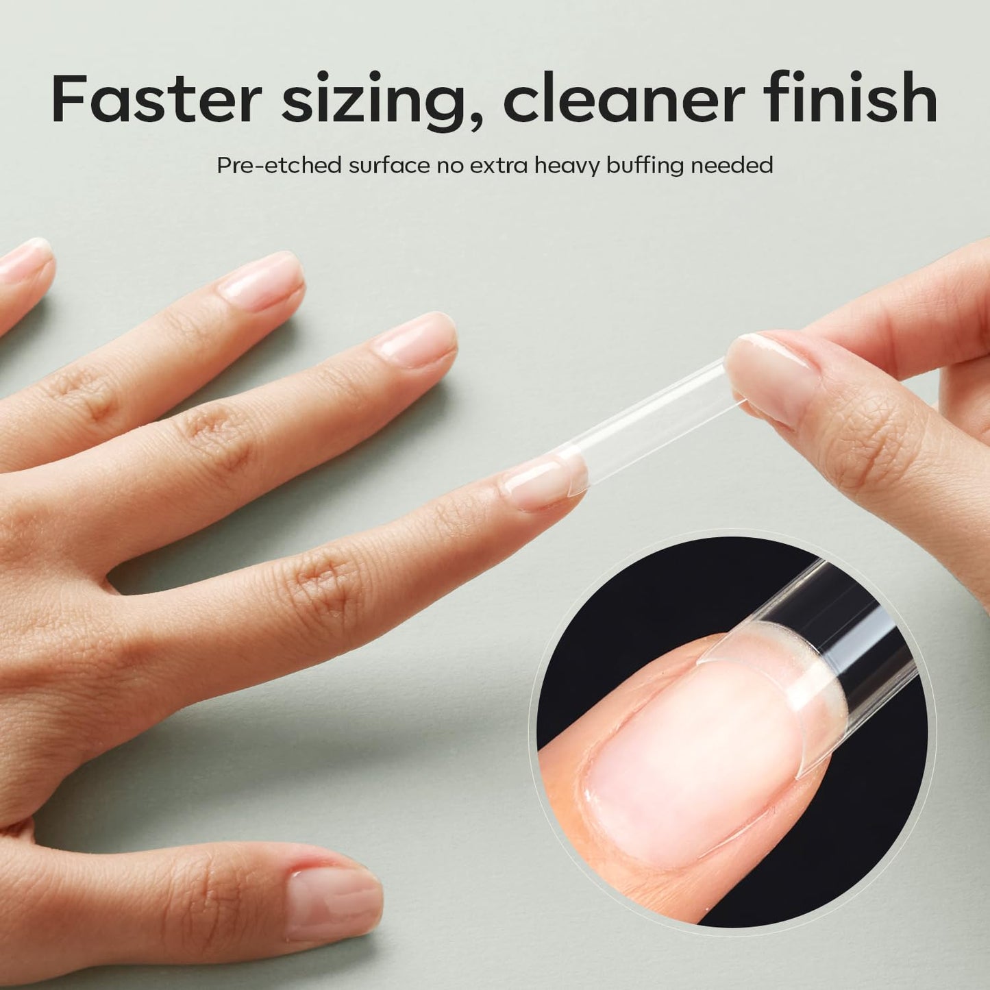 Modelones XXL Square Half Cover Nail Tips, No C Curve 510Pcs Extra Long Extension Tips Pre-Etched Fake Press on Nails Tips Clear Natural Fit Acrylic Gel False Nails for Extension DIY Salon 15Sizes