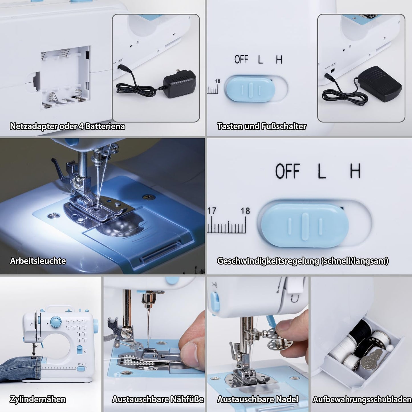 Sewing Machine for Beginners with Extension Table Mini Sewing Machines Kit Supplies 12 Built-in Stitches with Needles Assorted Thread Kit Starter Kit Easiest for Adult and Kids Ages 8-12 Easy Sewing