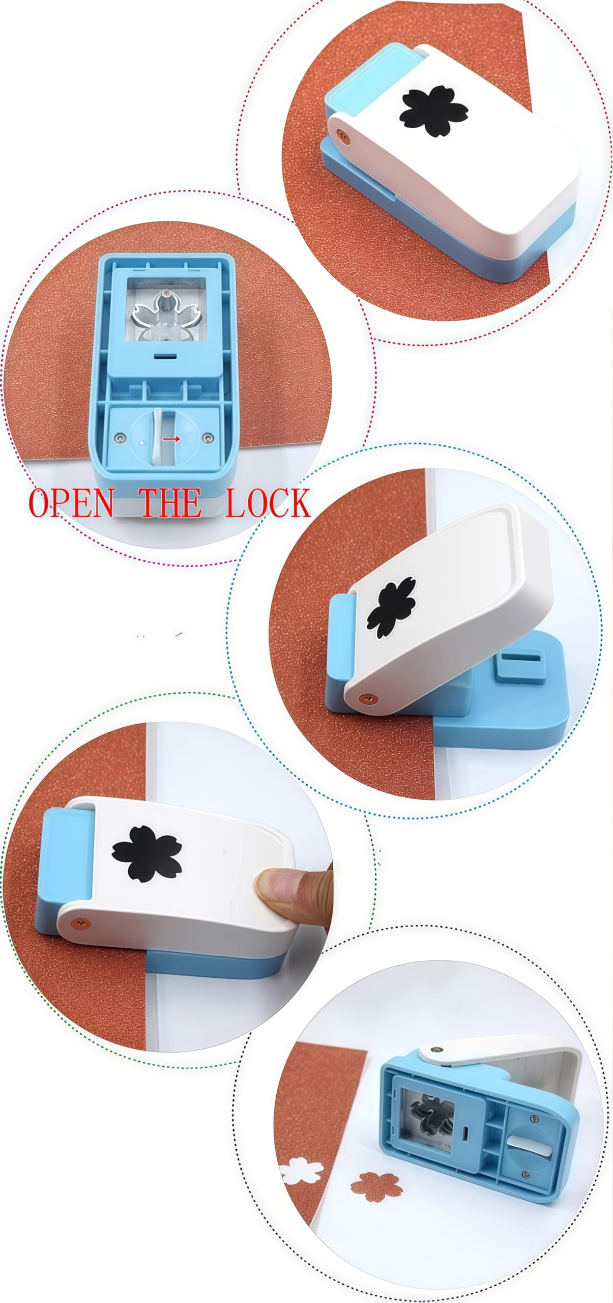 1.5X1.25inch Rectangular Postage Stamp Punch Ware Rectangle Craft Lever Punch Handmade Paper Punch for Crafting Scrapbooking Cards,DIY Cards Making