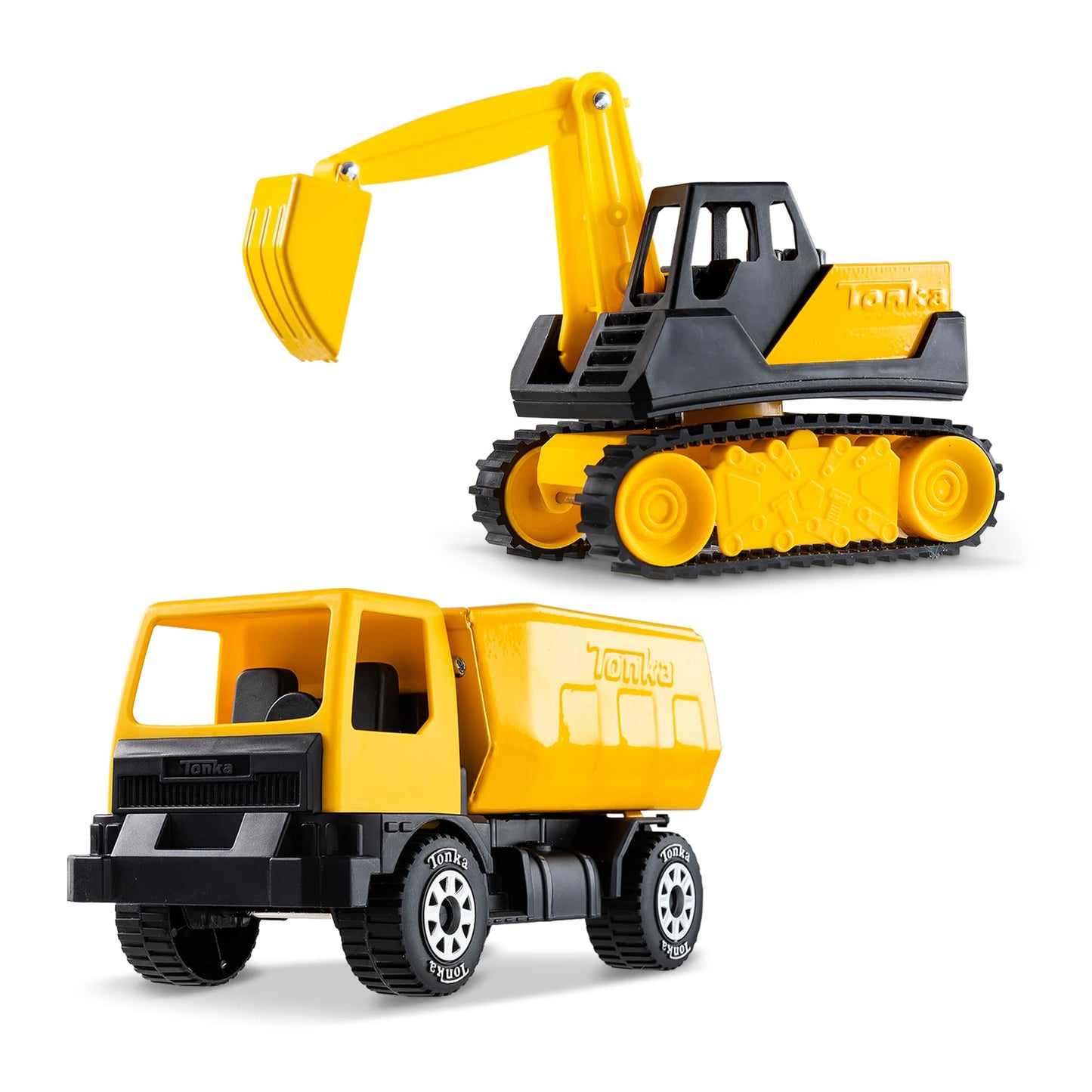 Tonka - Steel Classics Giga Series - Dump Truck & Excavator, 2-Pack - Amazon Exclusive